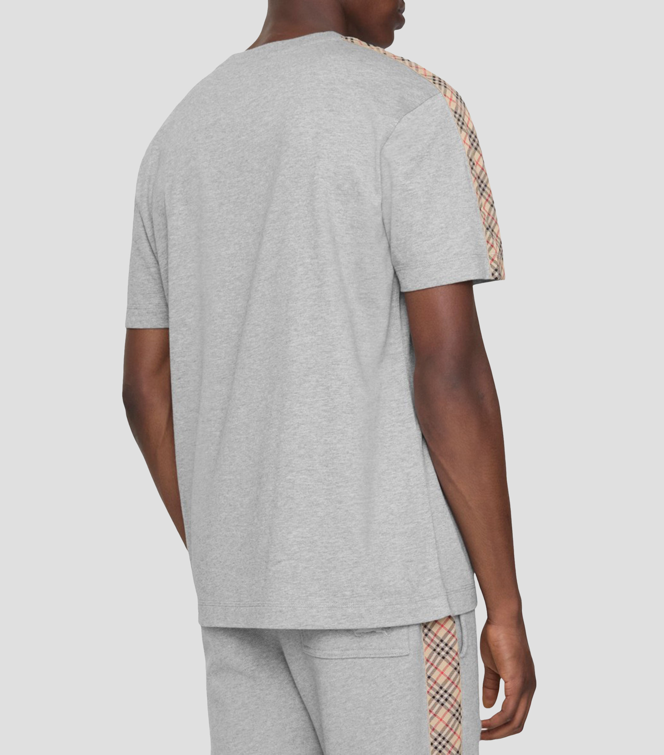 Playera cuello redondo de manga corta jaspeada Hombre