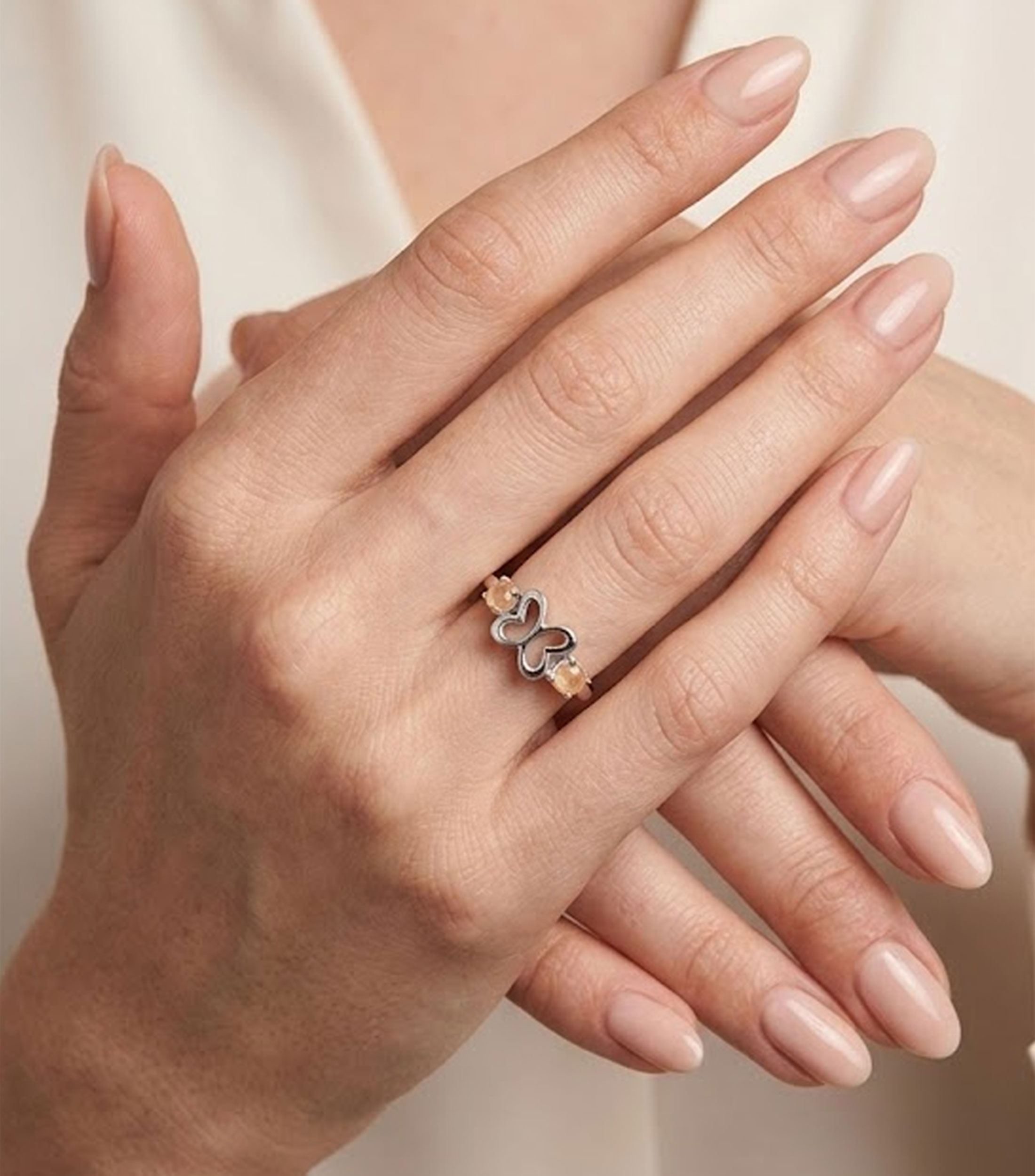 Anillo Mariposa en Plata .925 con cristales Mujer Talla 7
