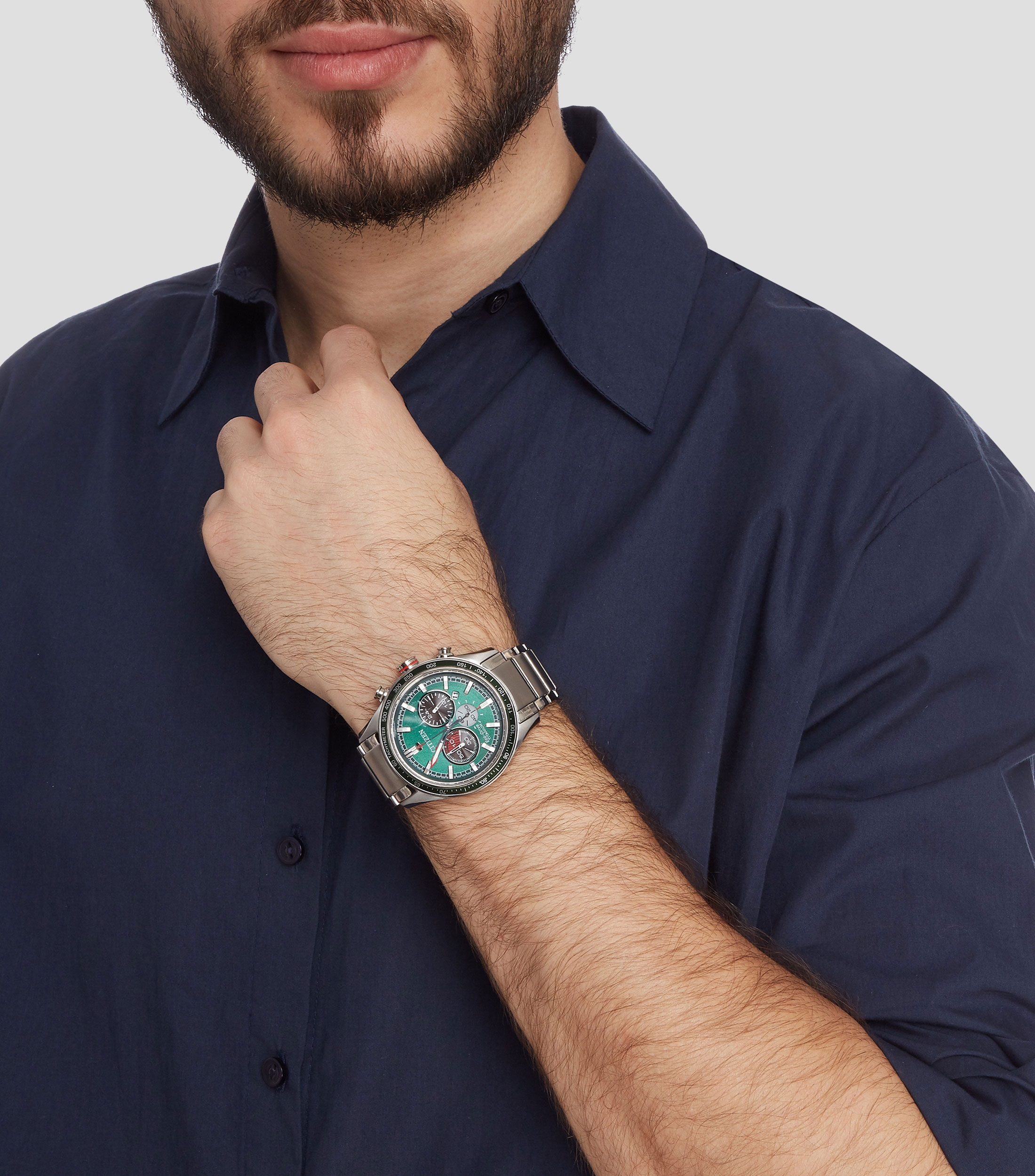 Reloj para hombre Chrono Super Titanio Casual Plata