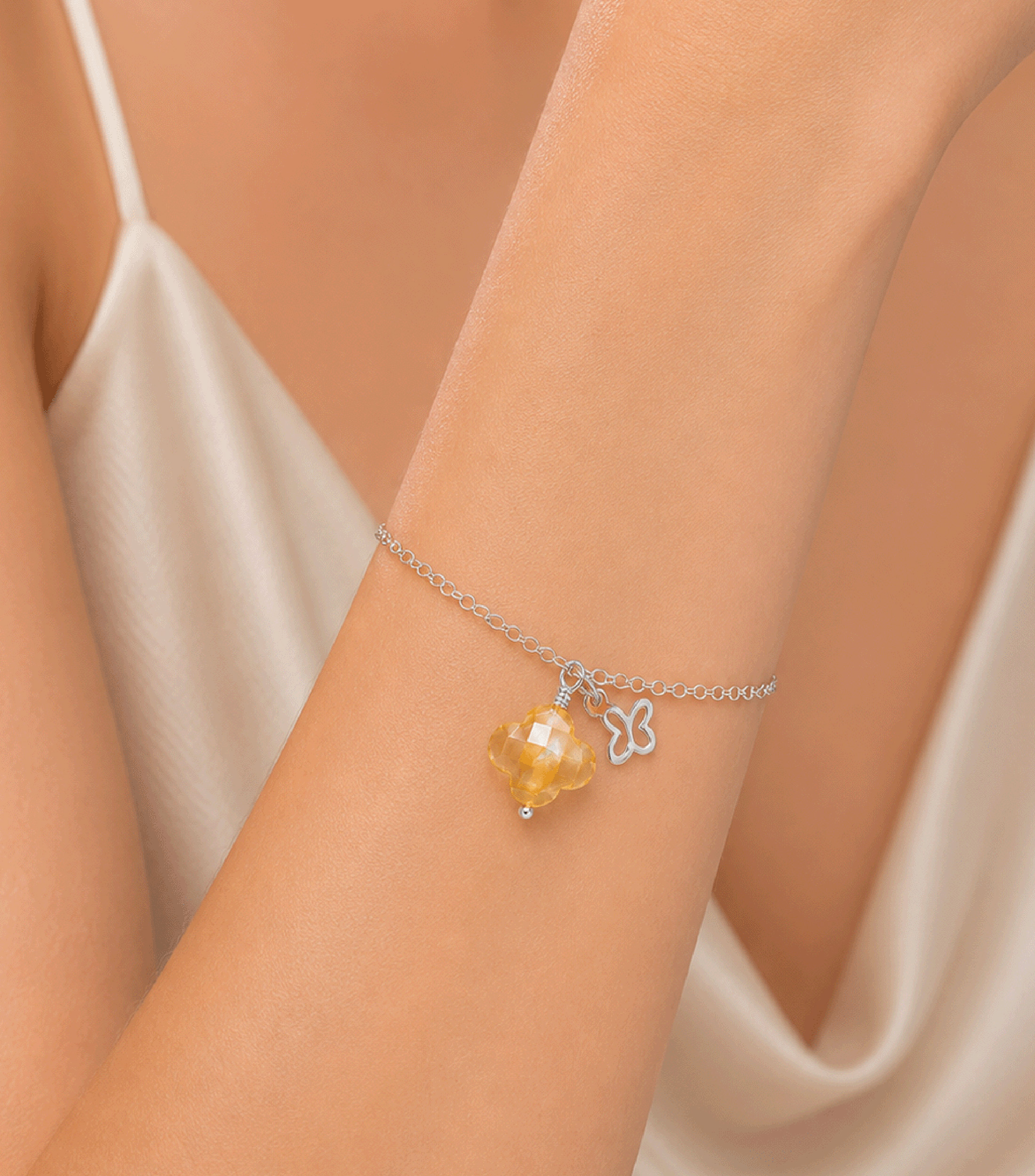 Pulsera en Plata .925 Mariposa Mujer