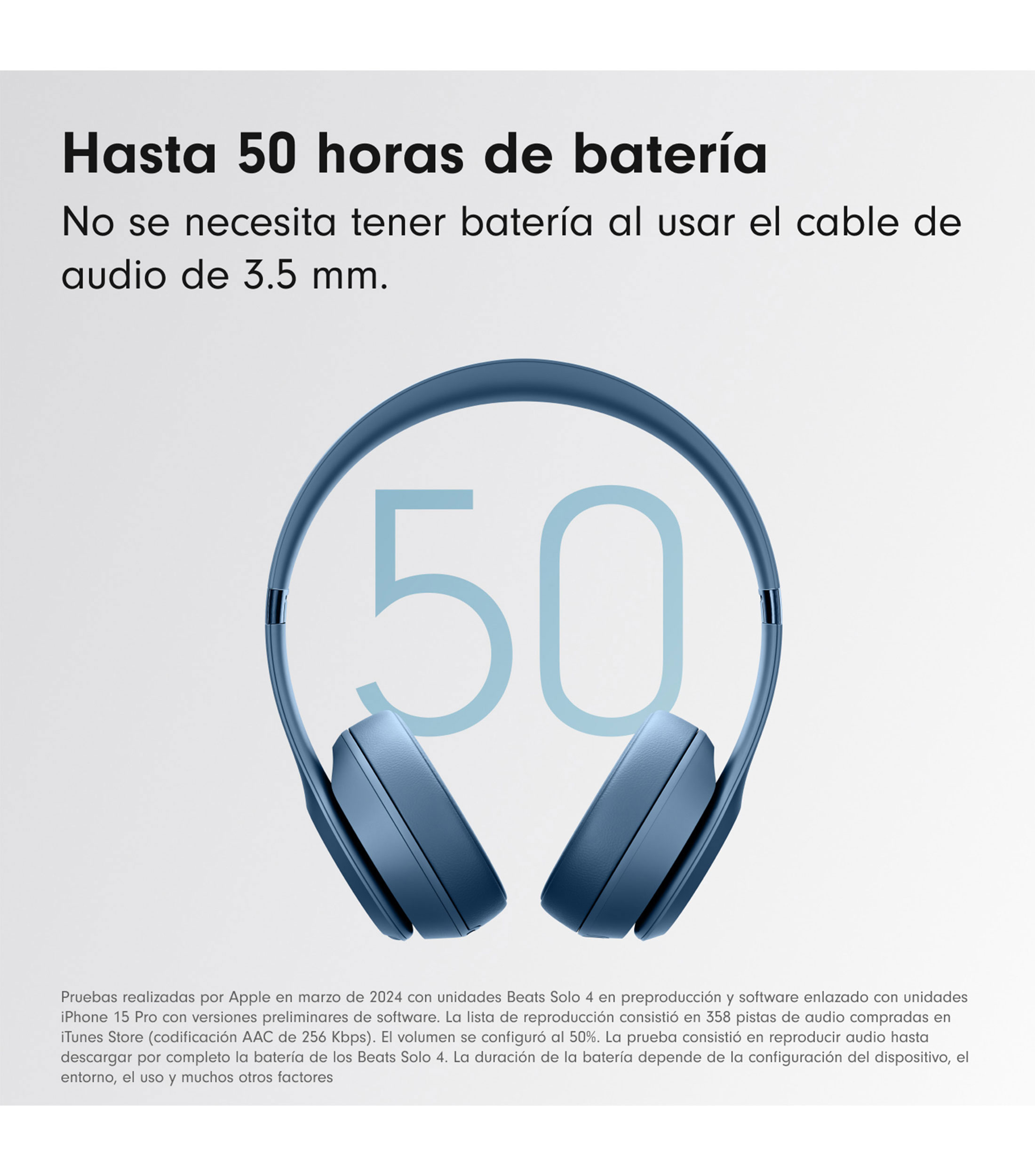 Audífonos Inalámbricos Bluetooth Beats Solo 4 Azul pizarra