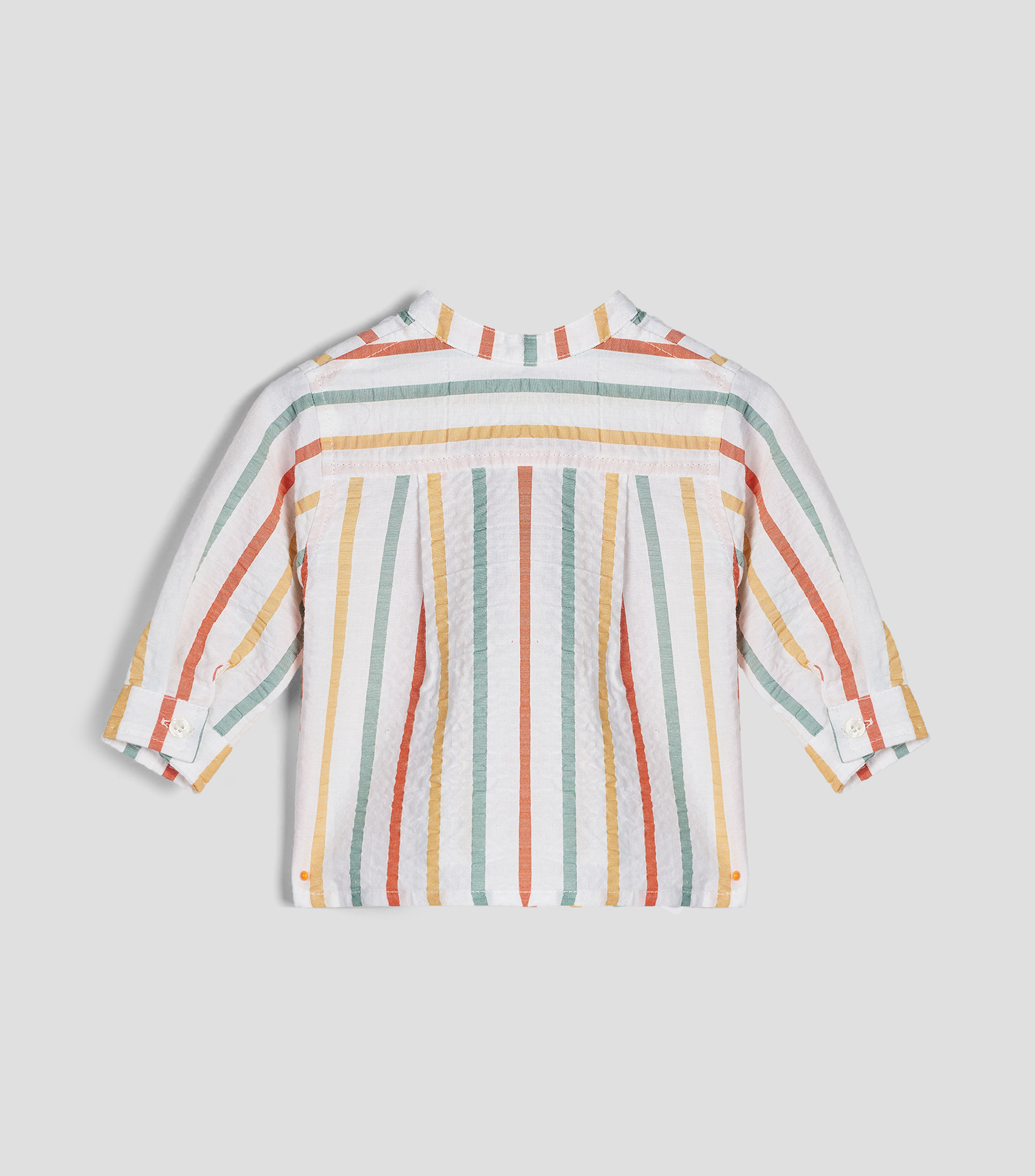Camisa con rayas manga larga Bebé