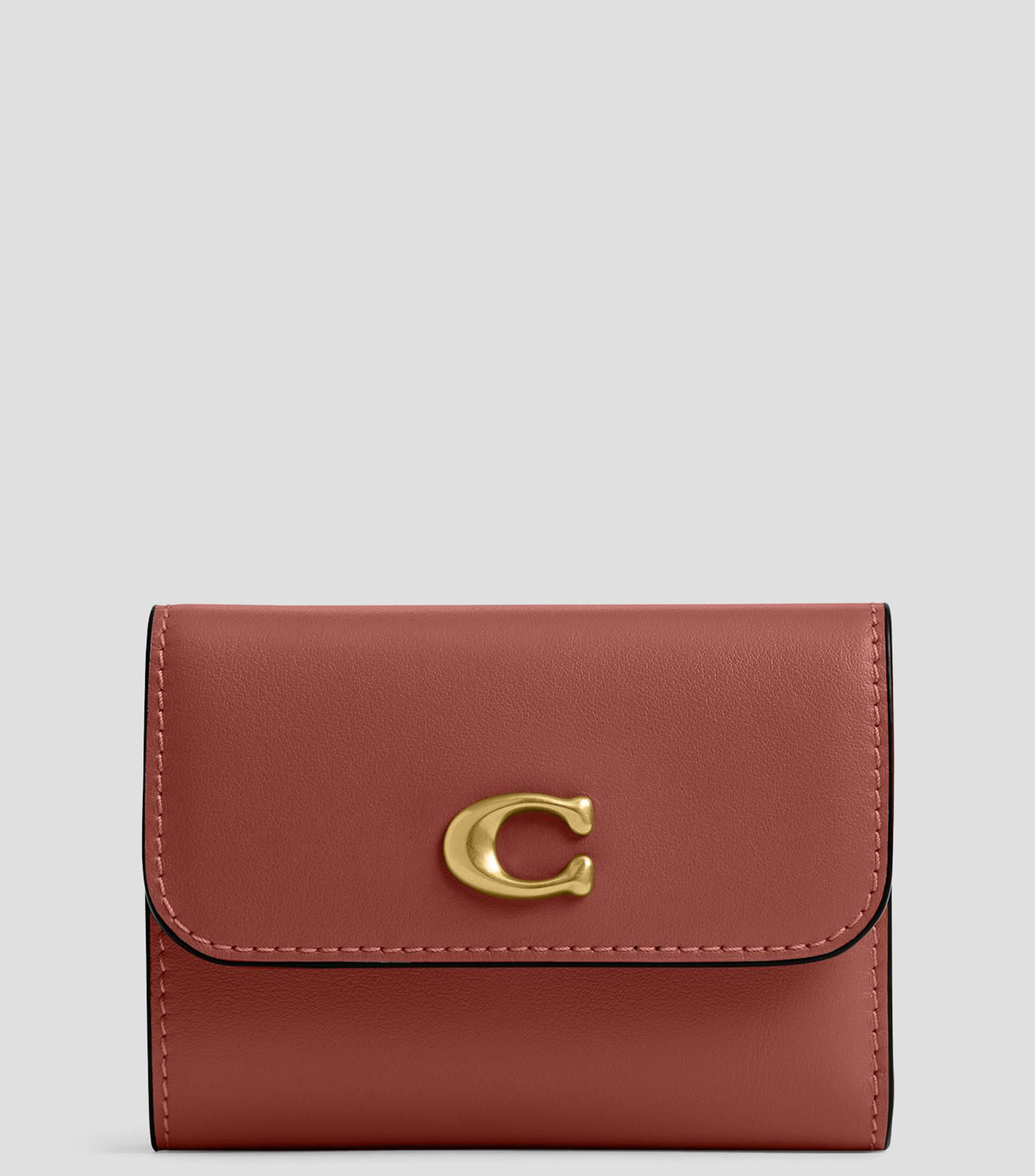 Cartera en cuero Essential lisa Mujer