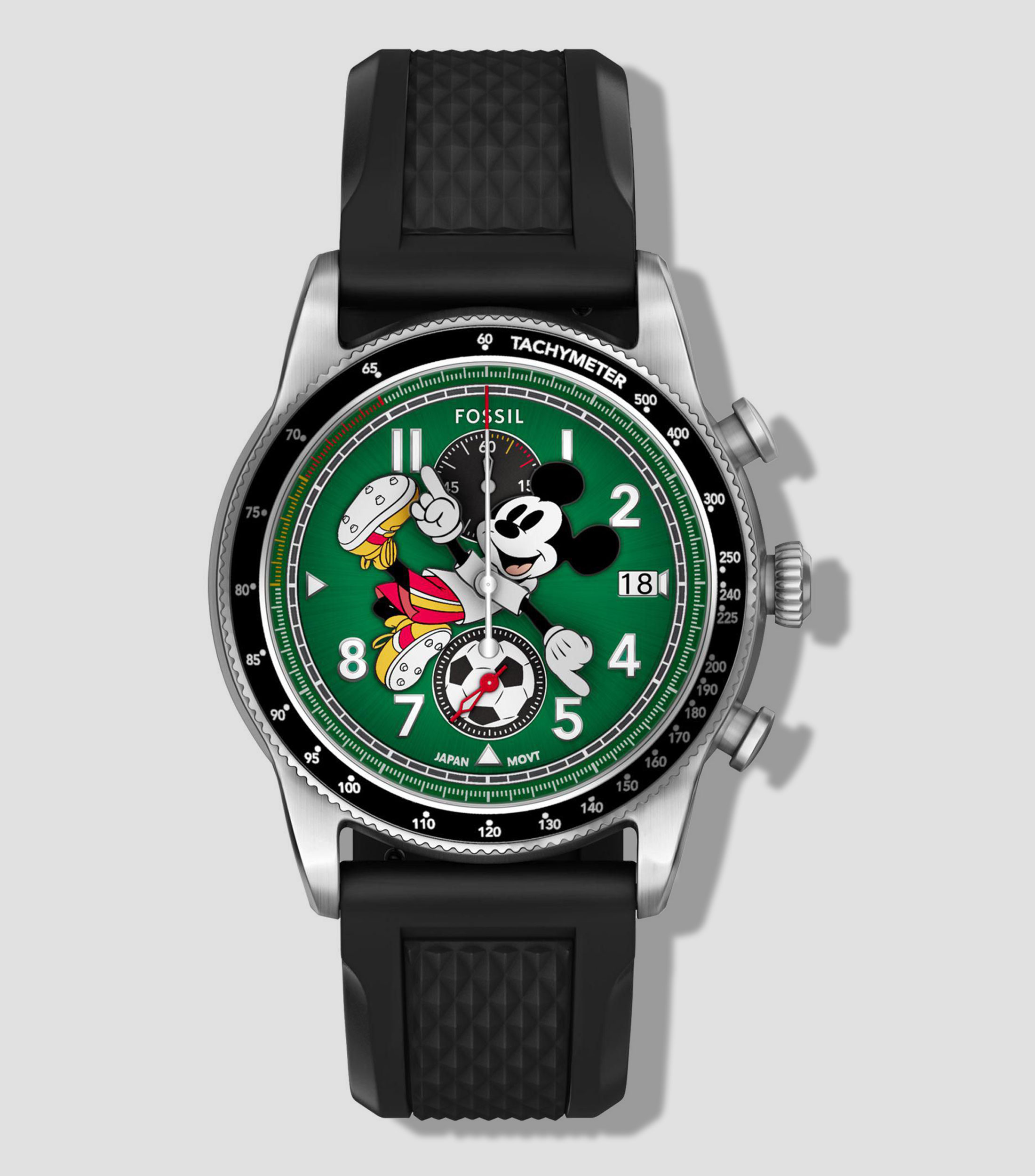 Reloj para Hombre Disney x Fossil Edición Limitada Mickey Mouse Soccer Casual, Plateado