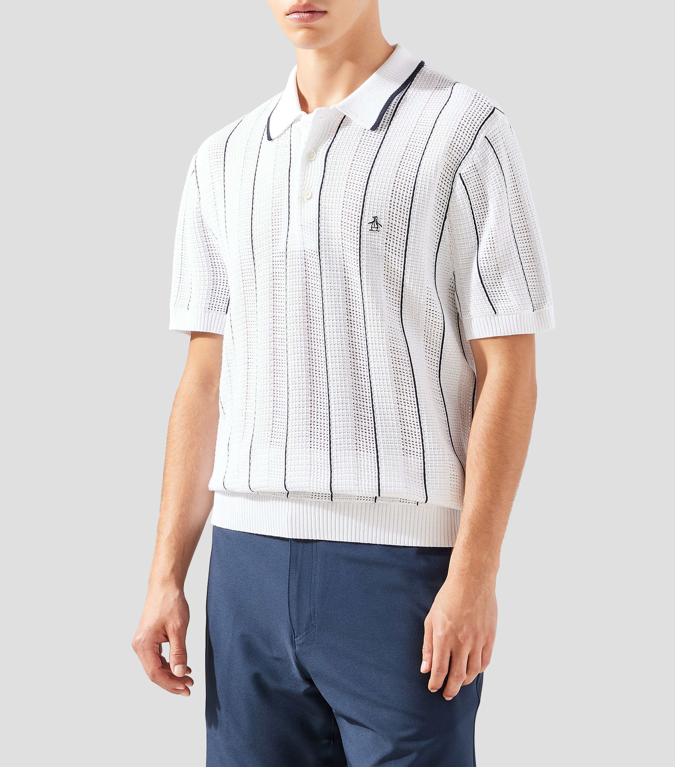 Playera polo manga corta rayas Hombre