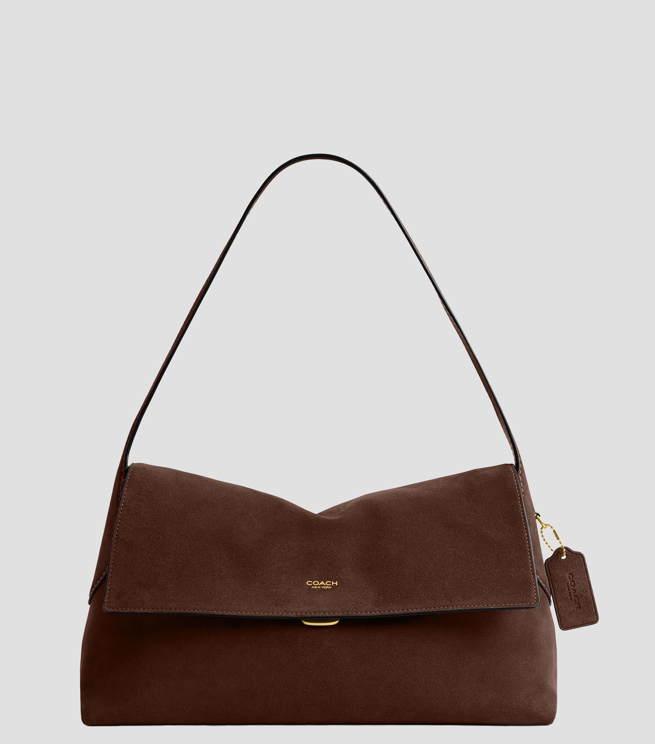Bolsa en piel shoulder sólido Mujer