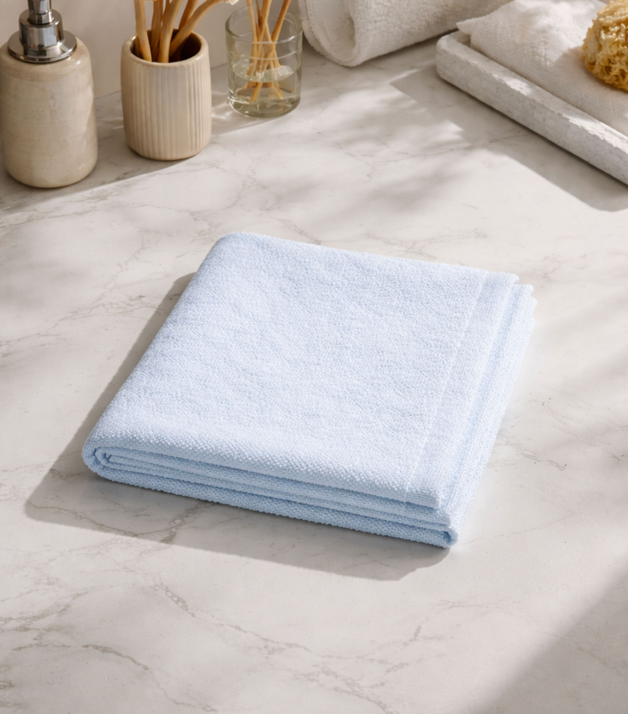 Toalla facial azul