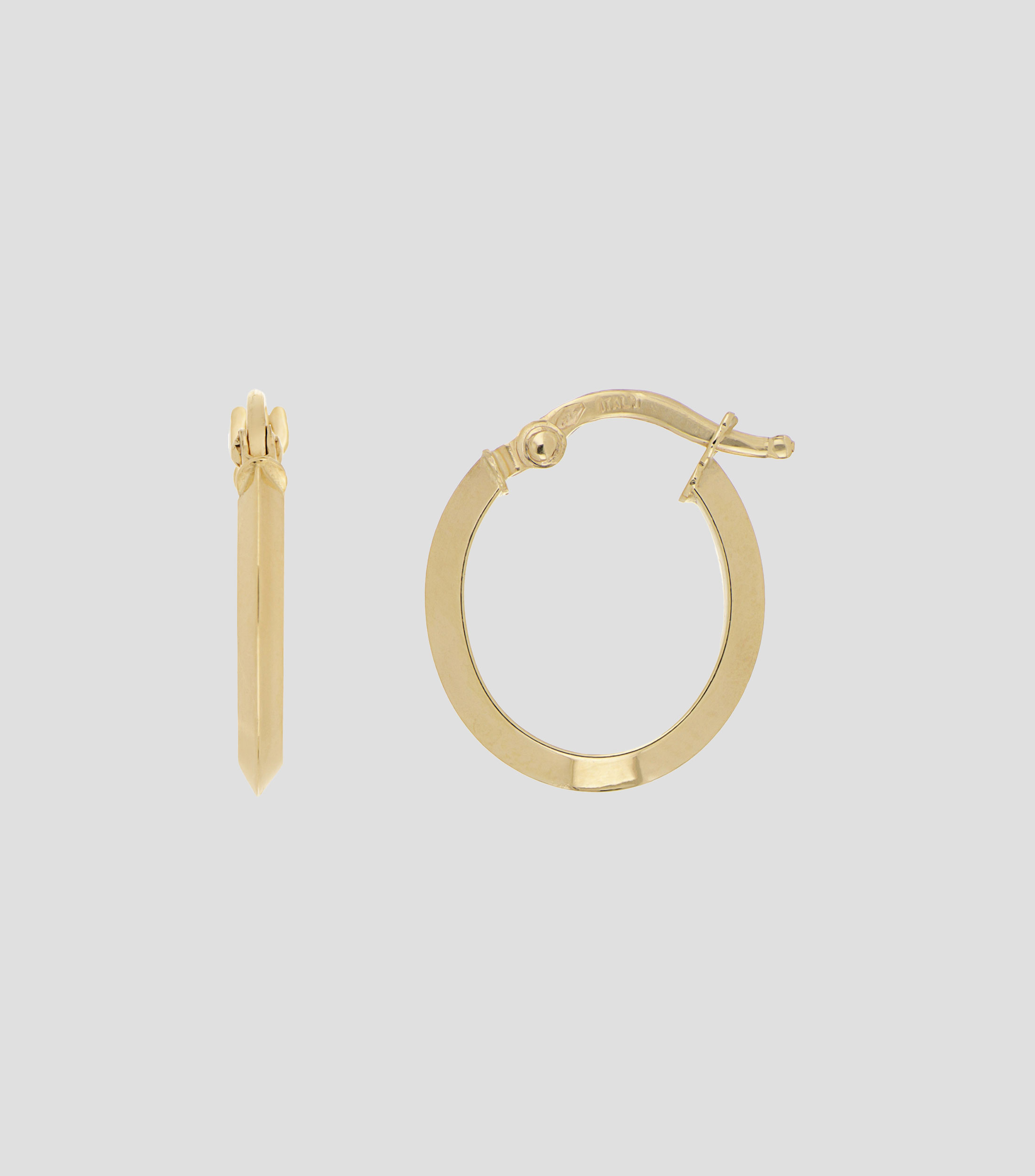 Arracadas en oro amarillo 14 Kilates redondas Mujer