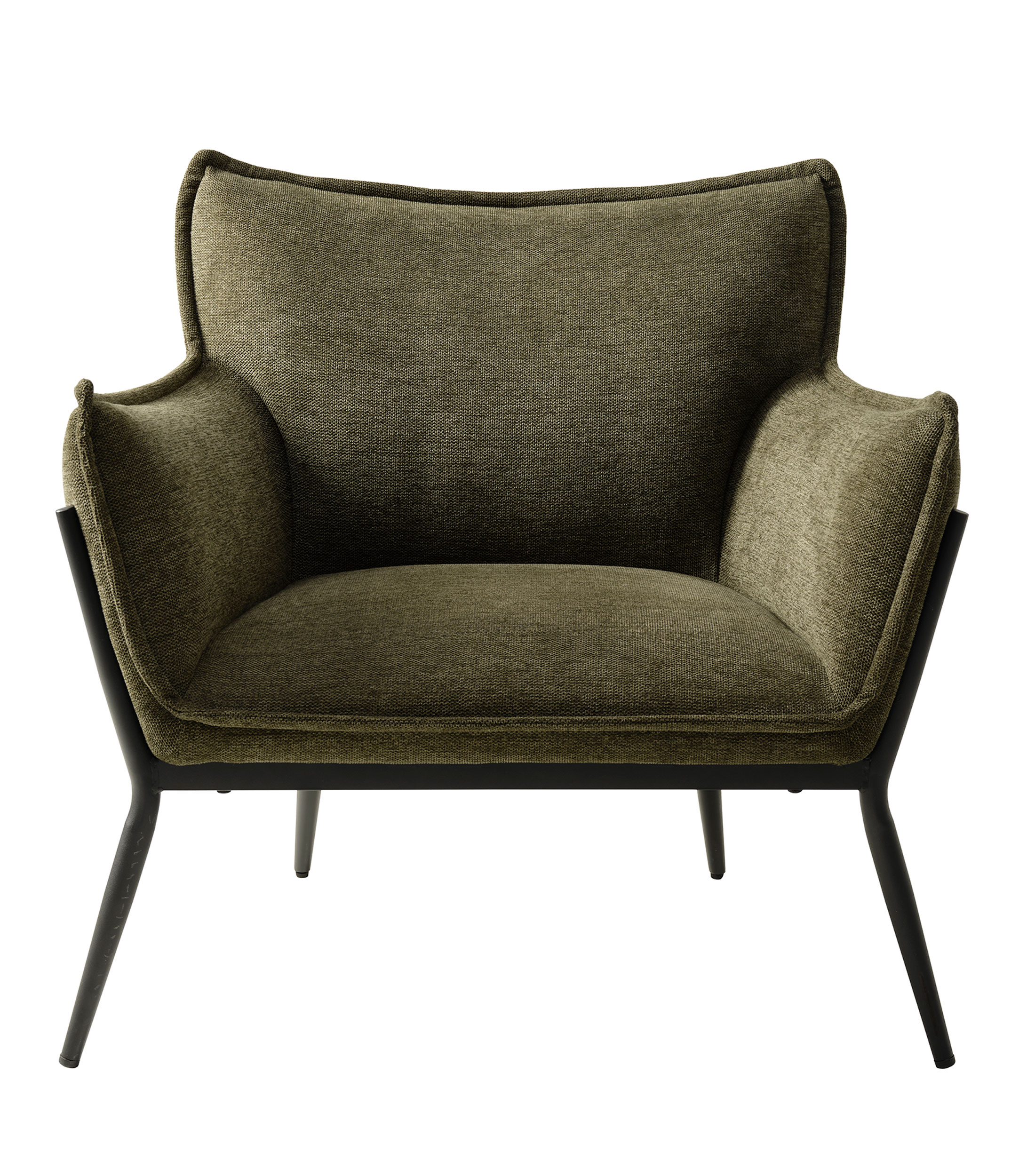 Sillón Calgary en tela spuma metal Verde