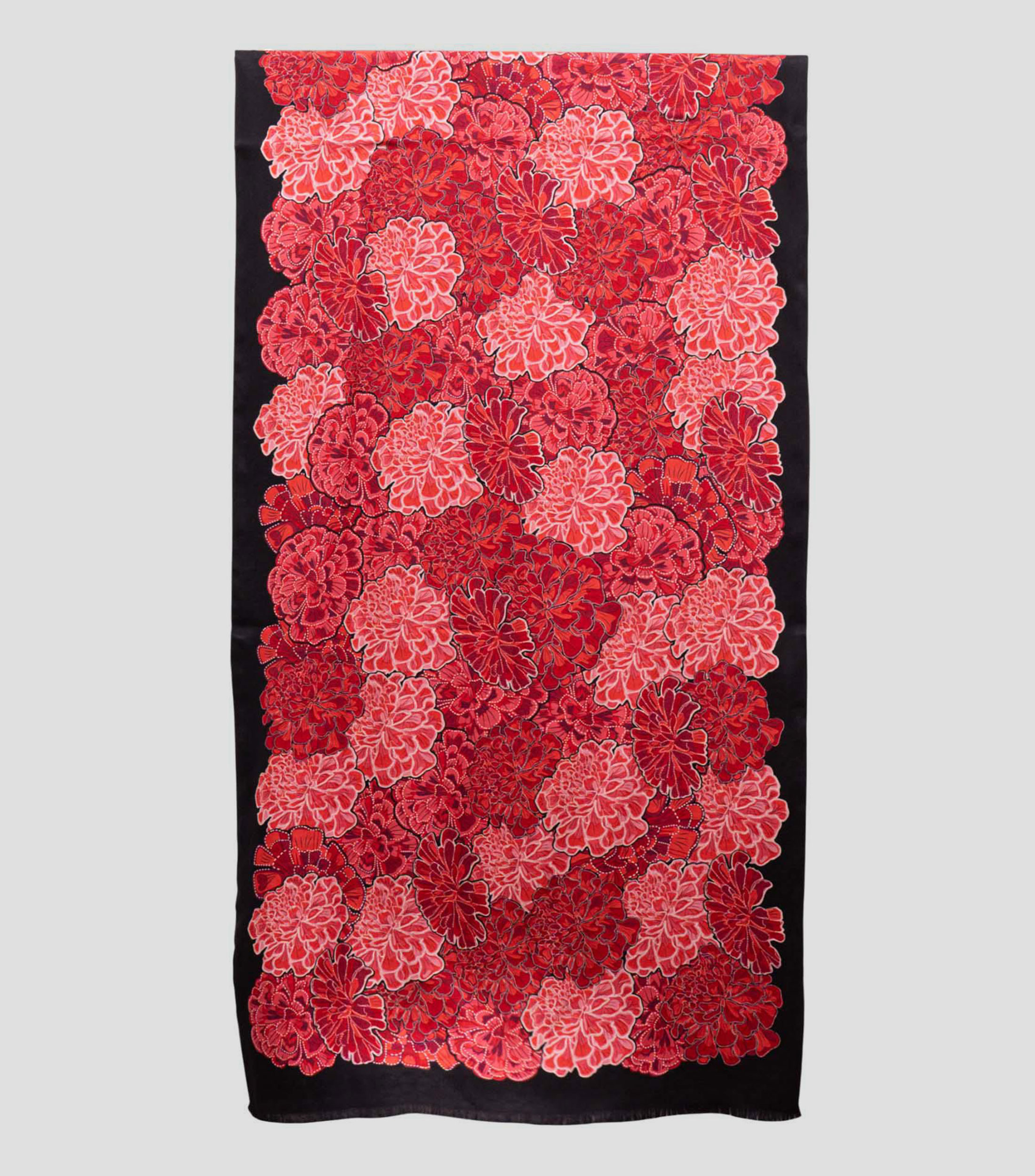 Chalina roja estampada Mujer