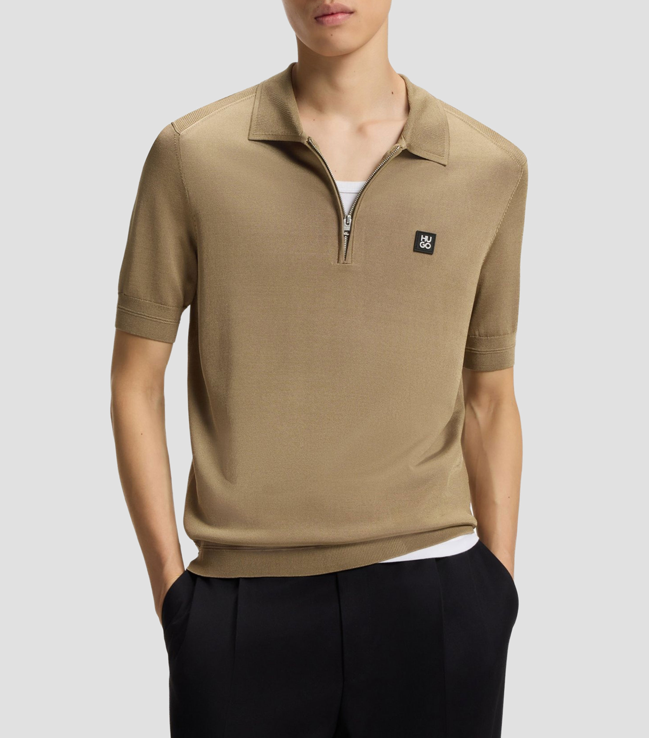 Playera tipo polo manga corta fantasía Hombre