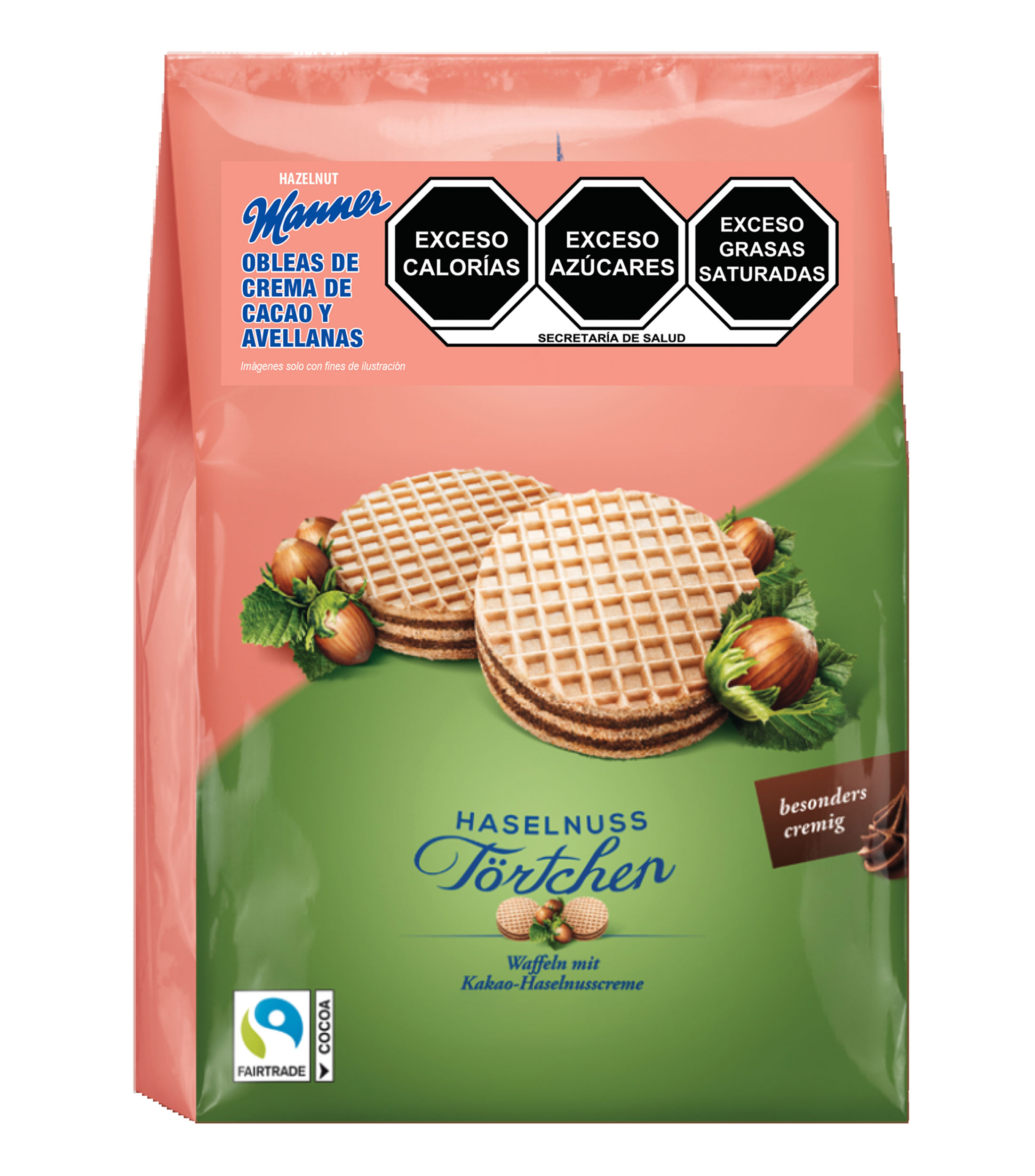 Galleta Waffle Avellana, 400 gr