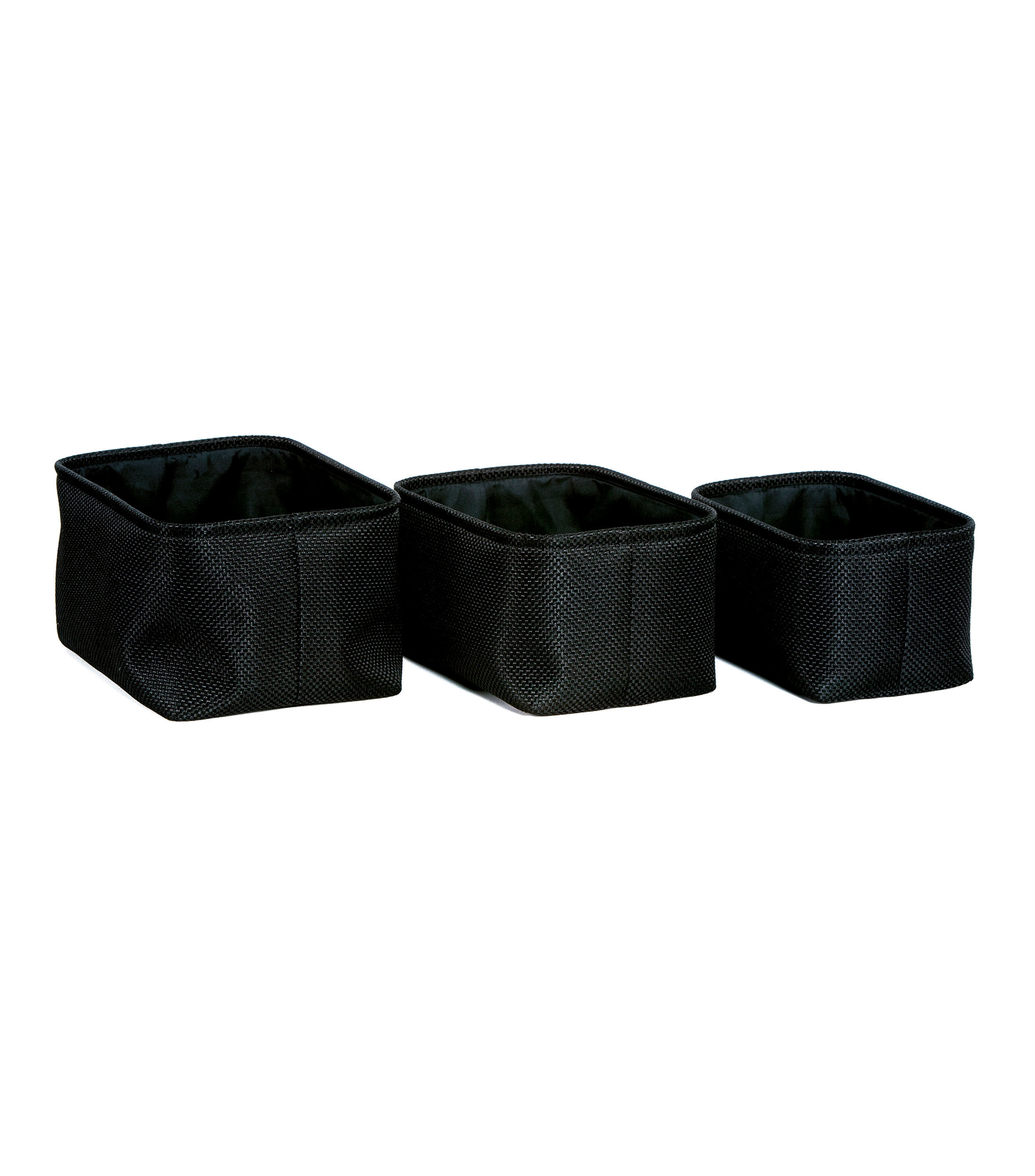 Set 3 Cestas Rect.Negro