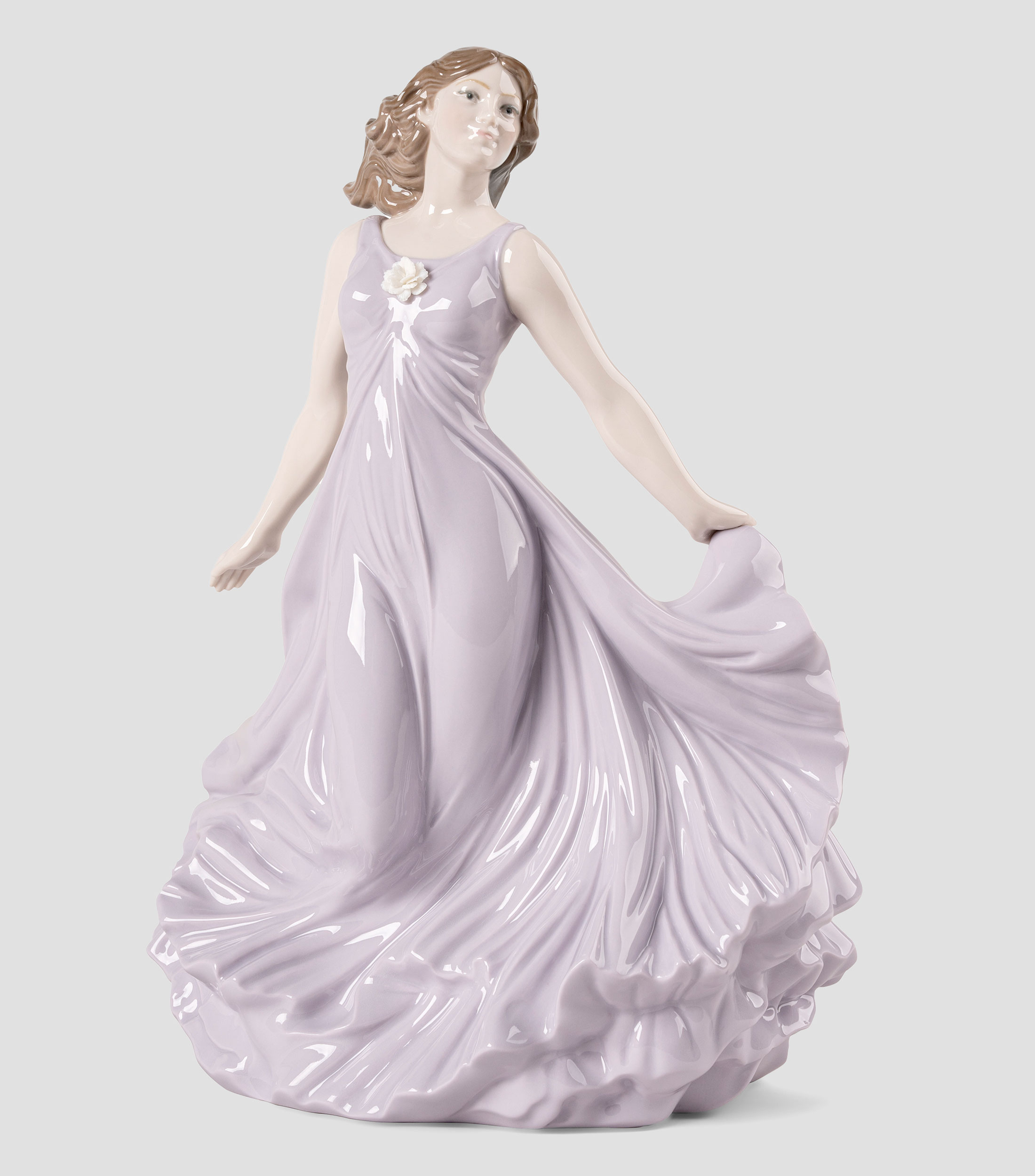 Figura decorativa Al compás del viento en porcelana