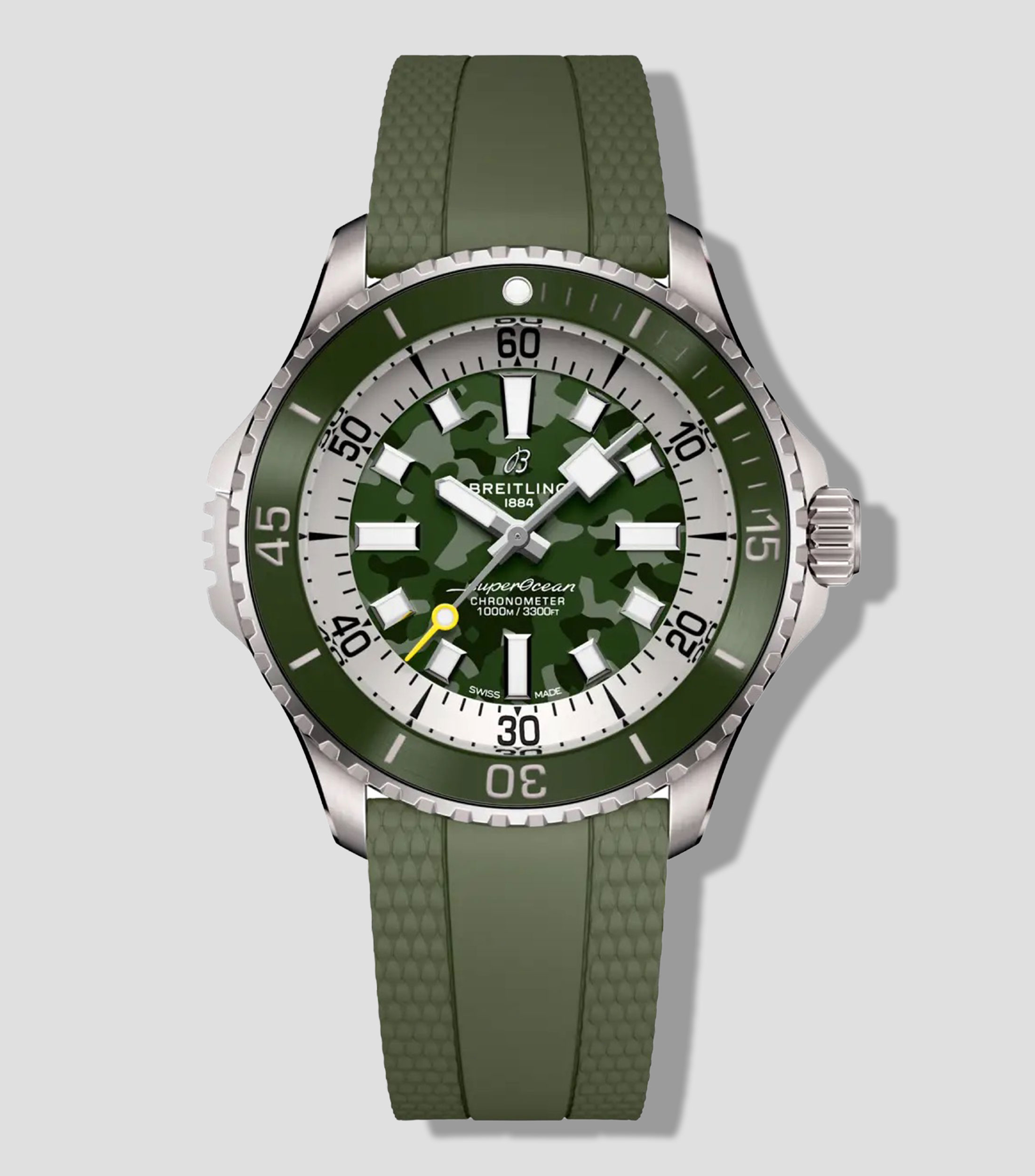 Reloj para Hombre Superocean Automatic 46 Super Diver casual verde, plateado