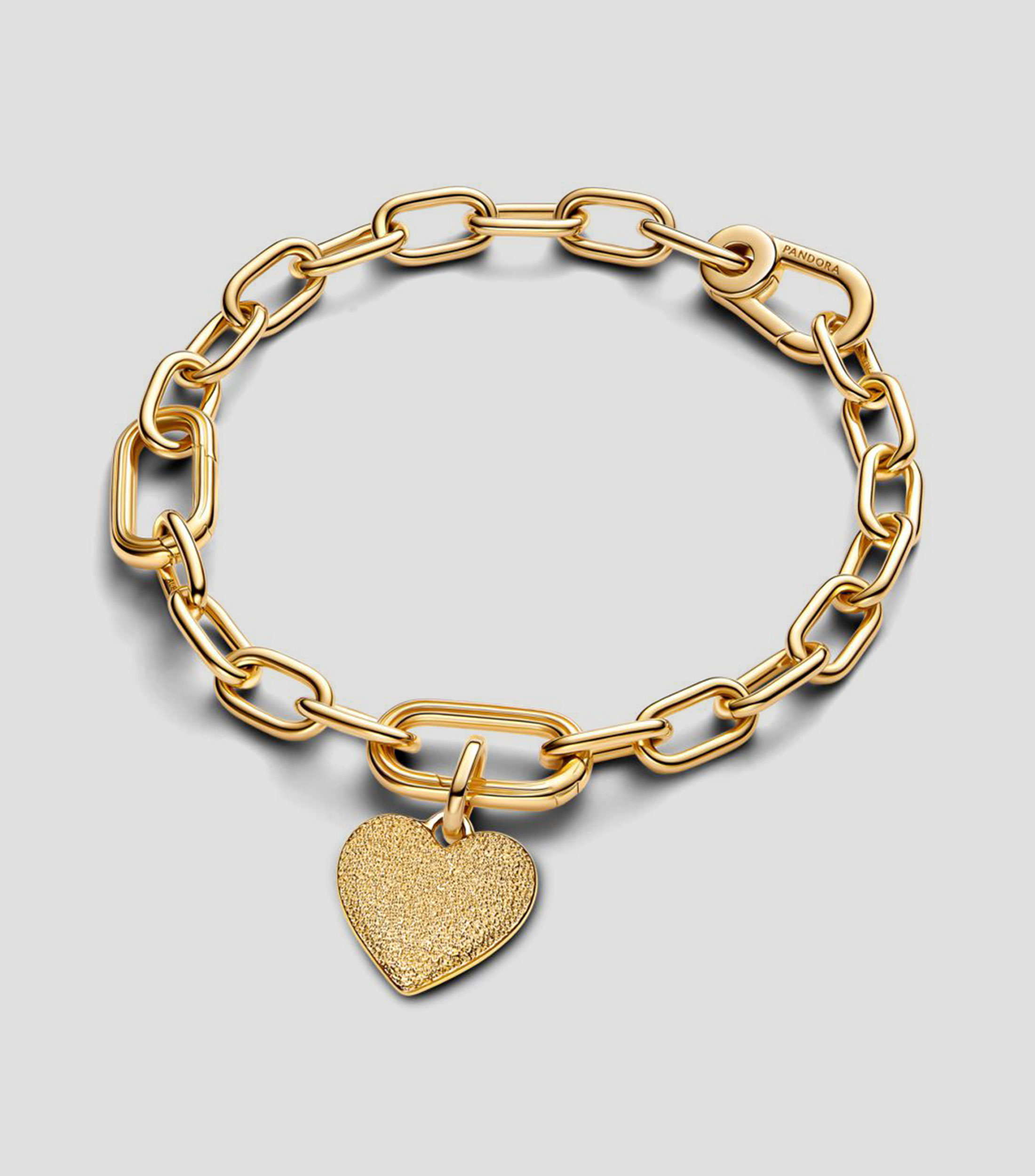 Charm corazón medallion con textura Unisex