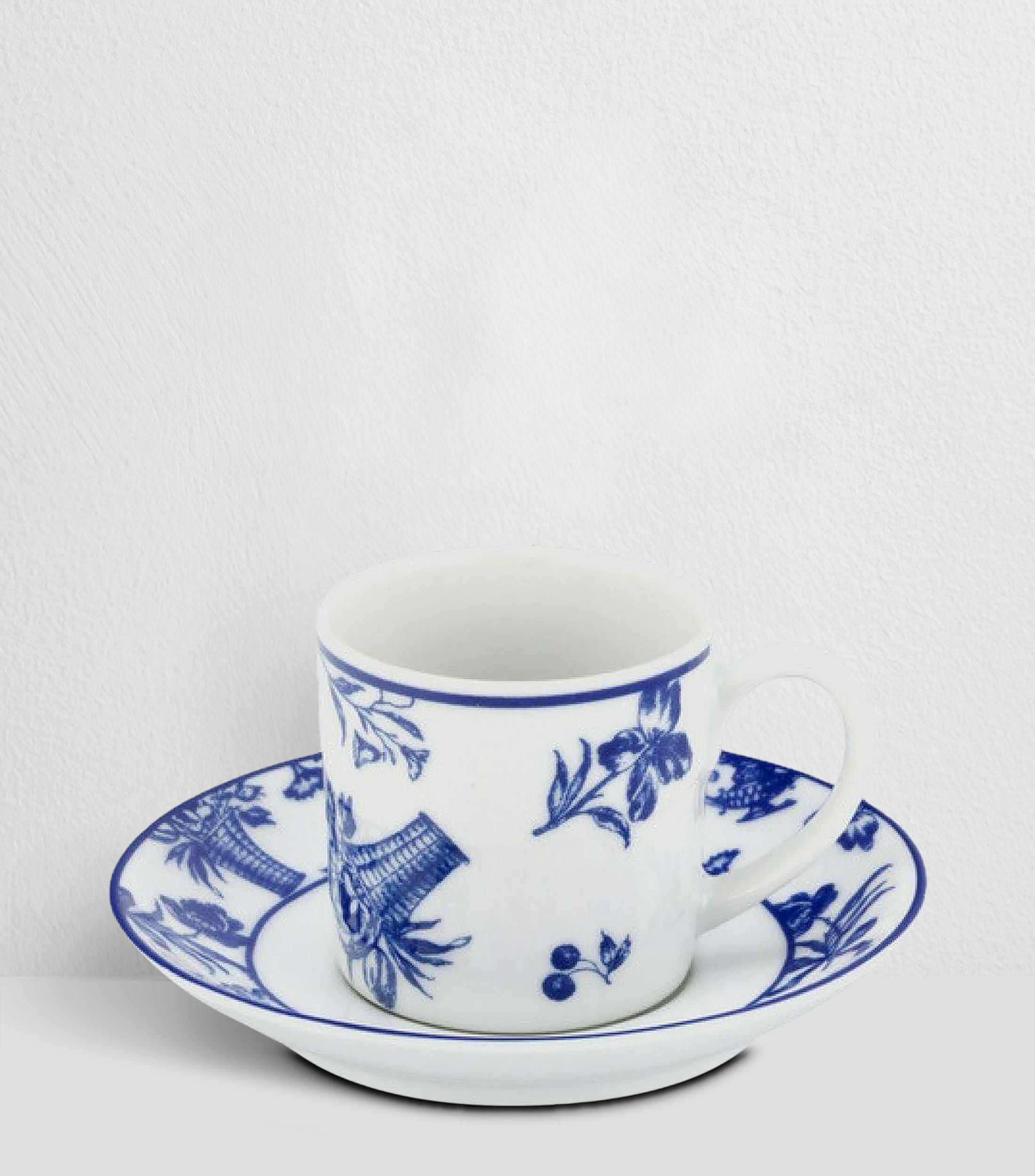 Taza De Café con Platillo Chintz Azul en porcelana