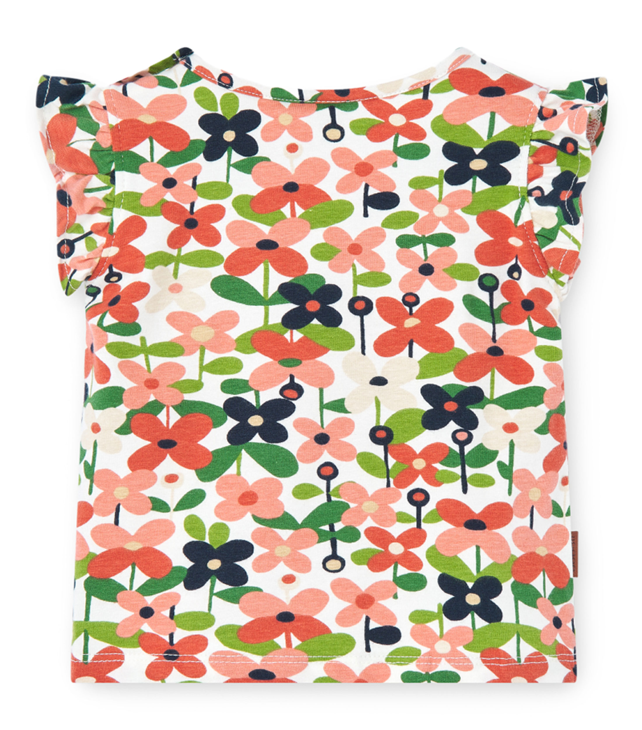 Playera con flores sin mangas Bebe