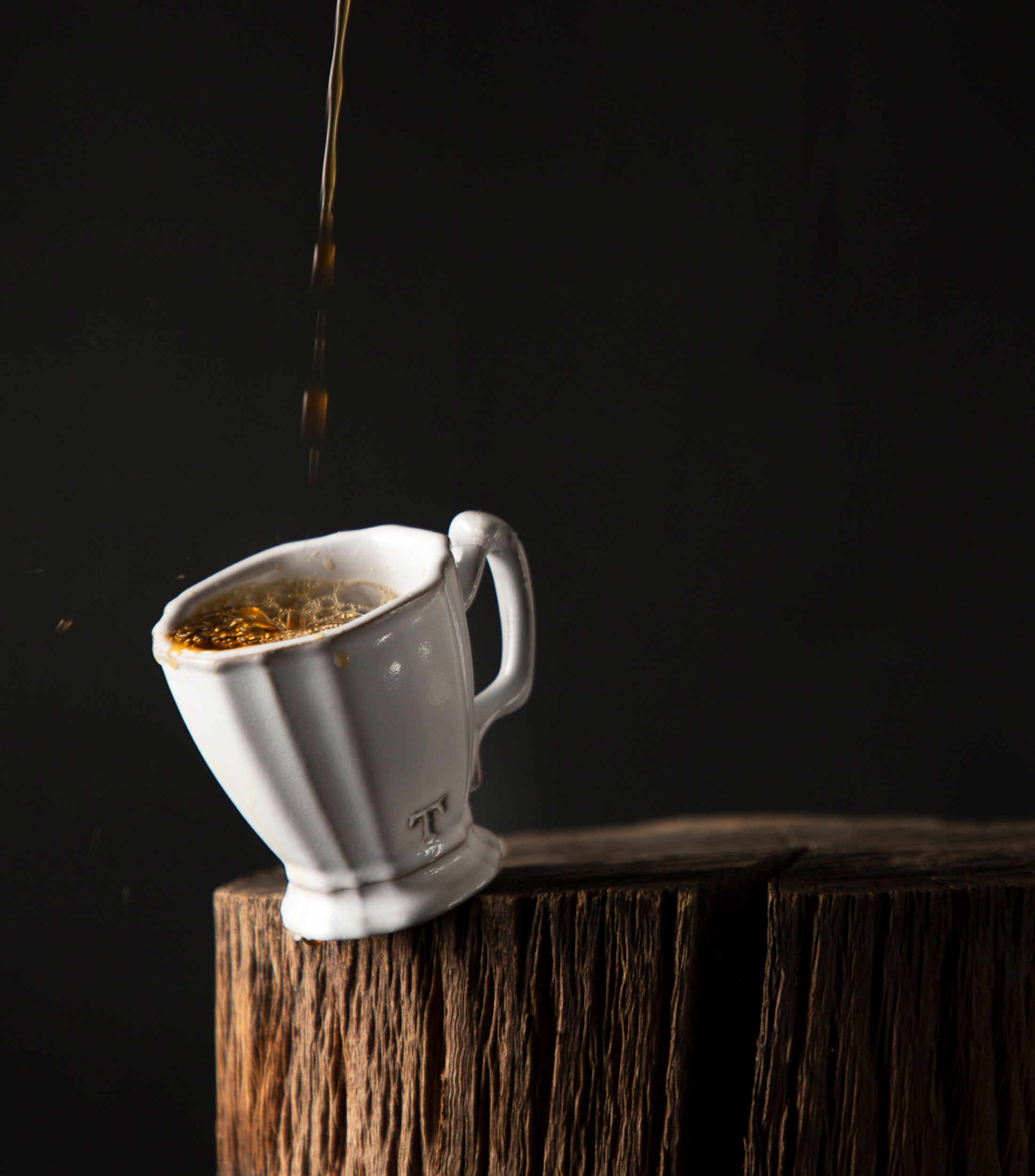 Taza Espresso Provenzal blanca en cerámica, 55 ml