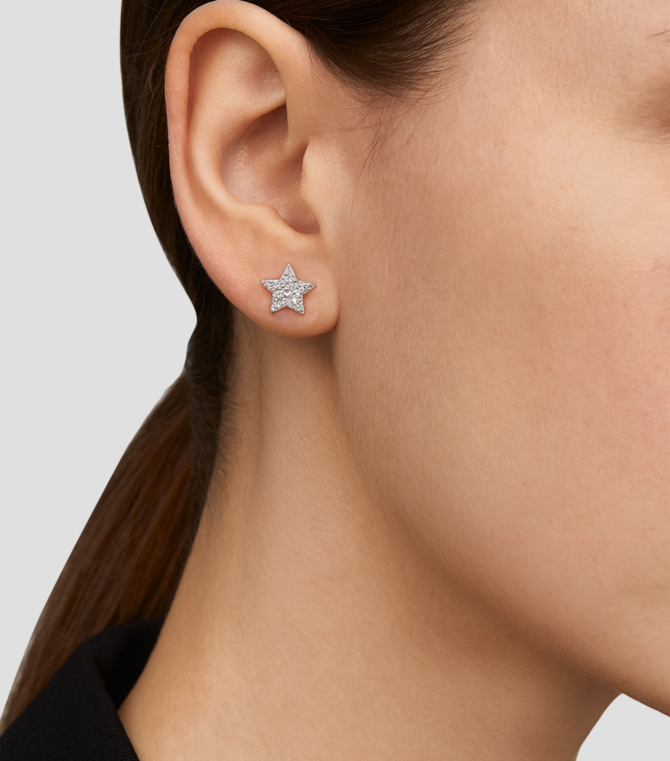Aretes en oro blanco de 18 Kilates Grace Mujer