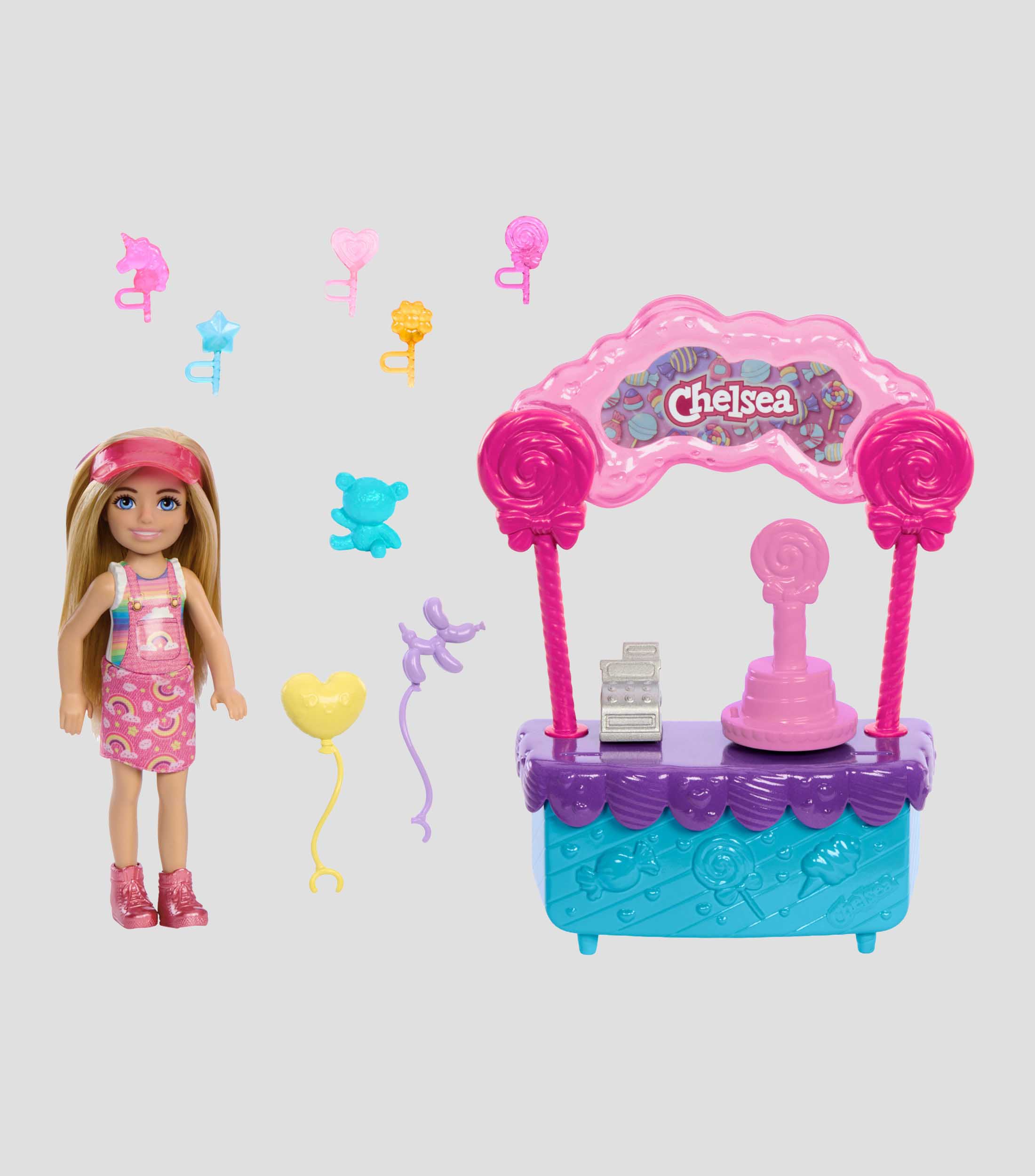 Barbie Set Juego Stacie al Rescate Estación Dulces Chelsea