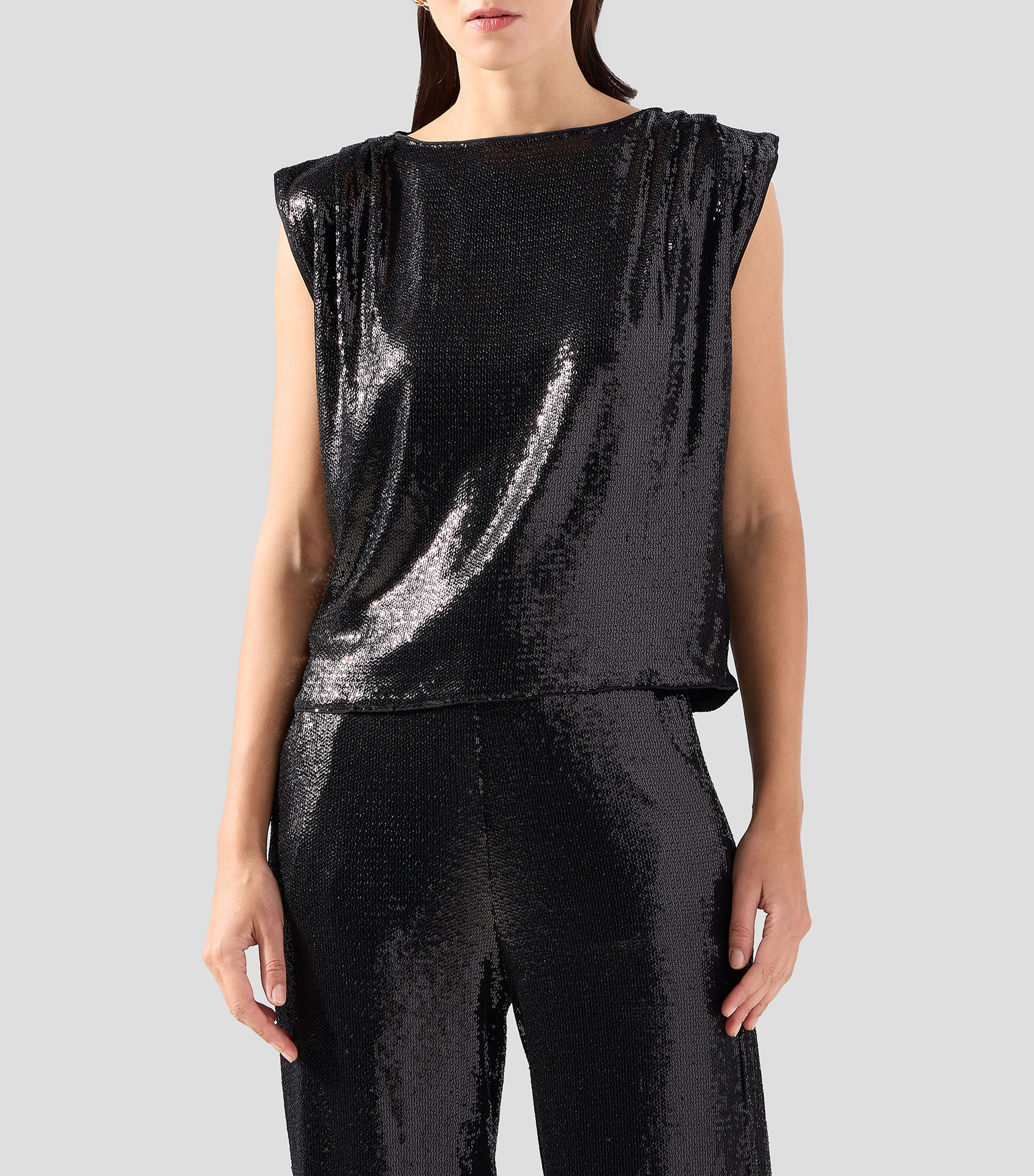 Blusa de fantasía sin mangas Mujer