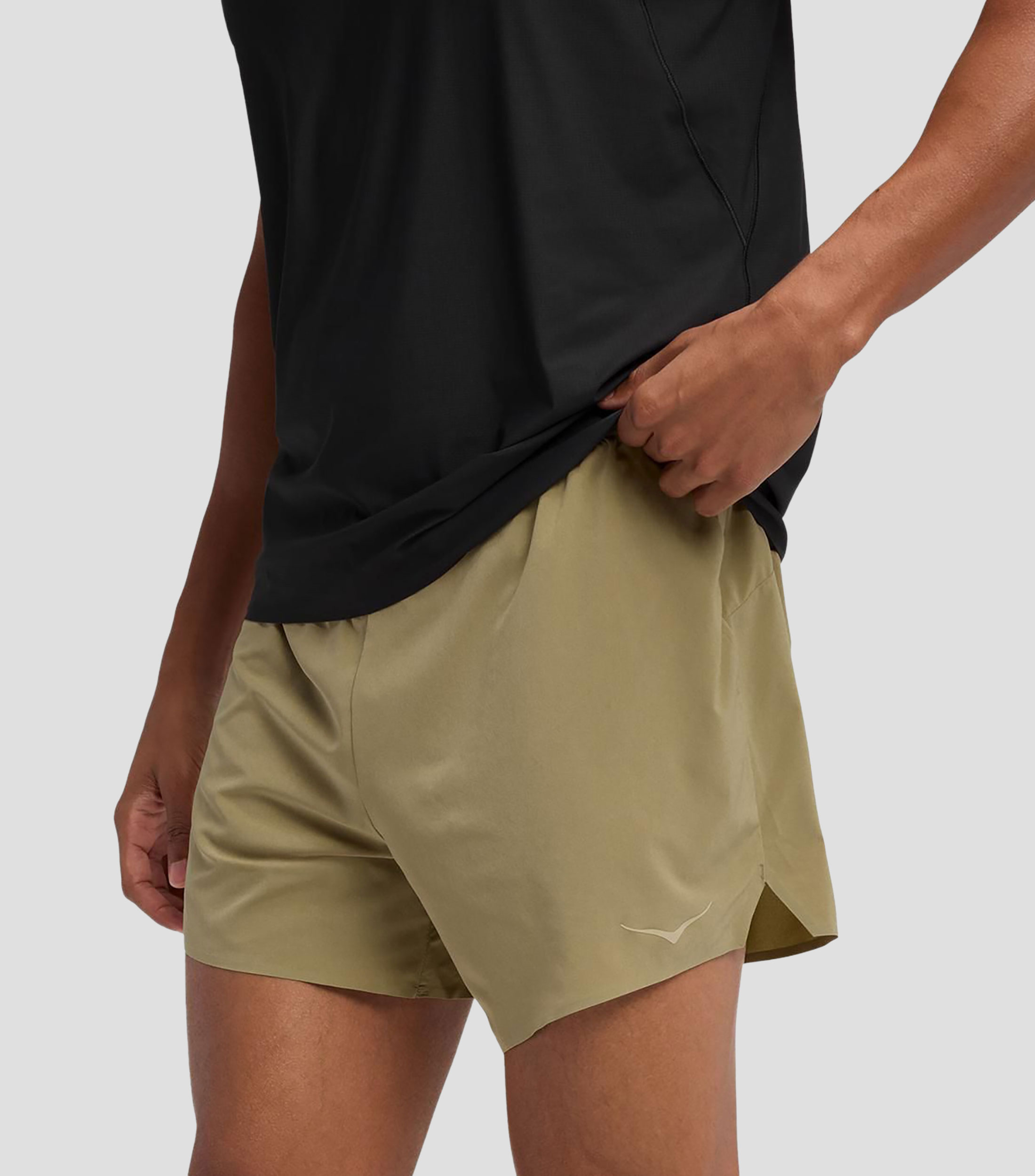 Short con calzoncillo para correr liso Hombre