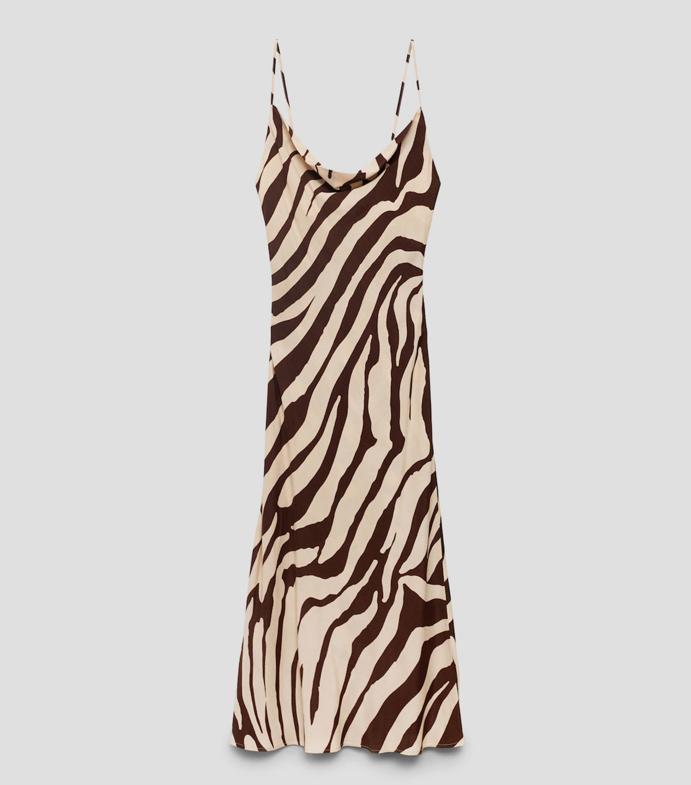 Vestido midi estampado Mujer