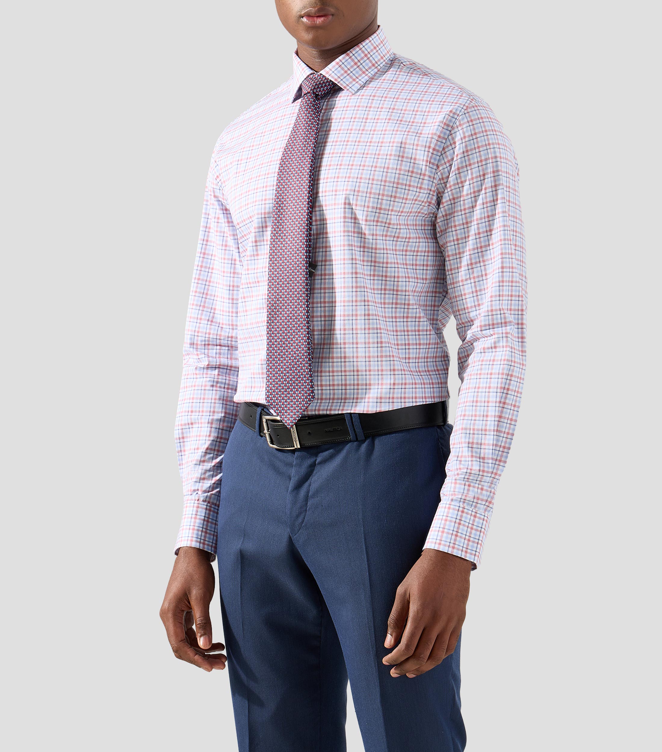 Camisa con cuadros manga larga Hombre