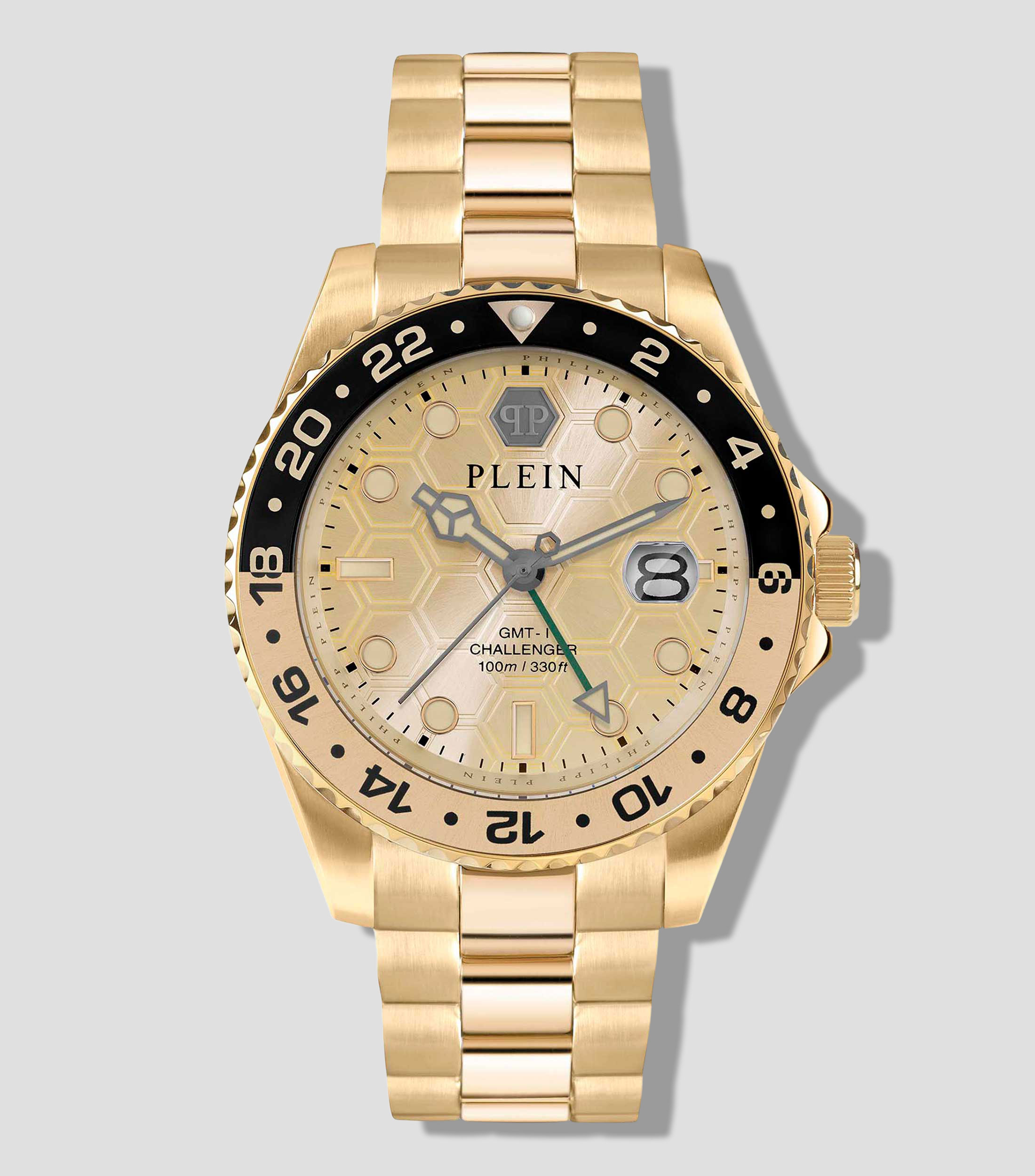 Reloj para Hombre GMT I Challenger casual dorado, negro