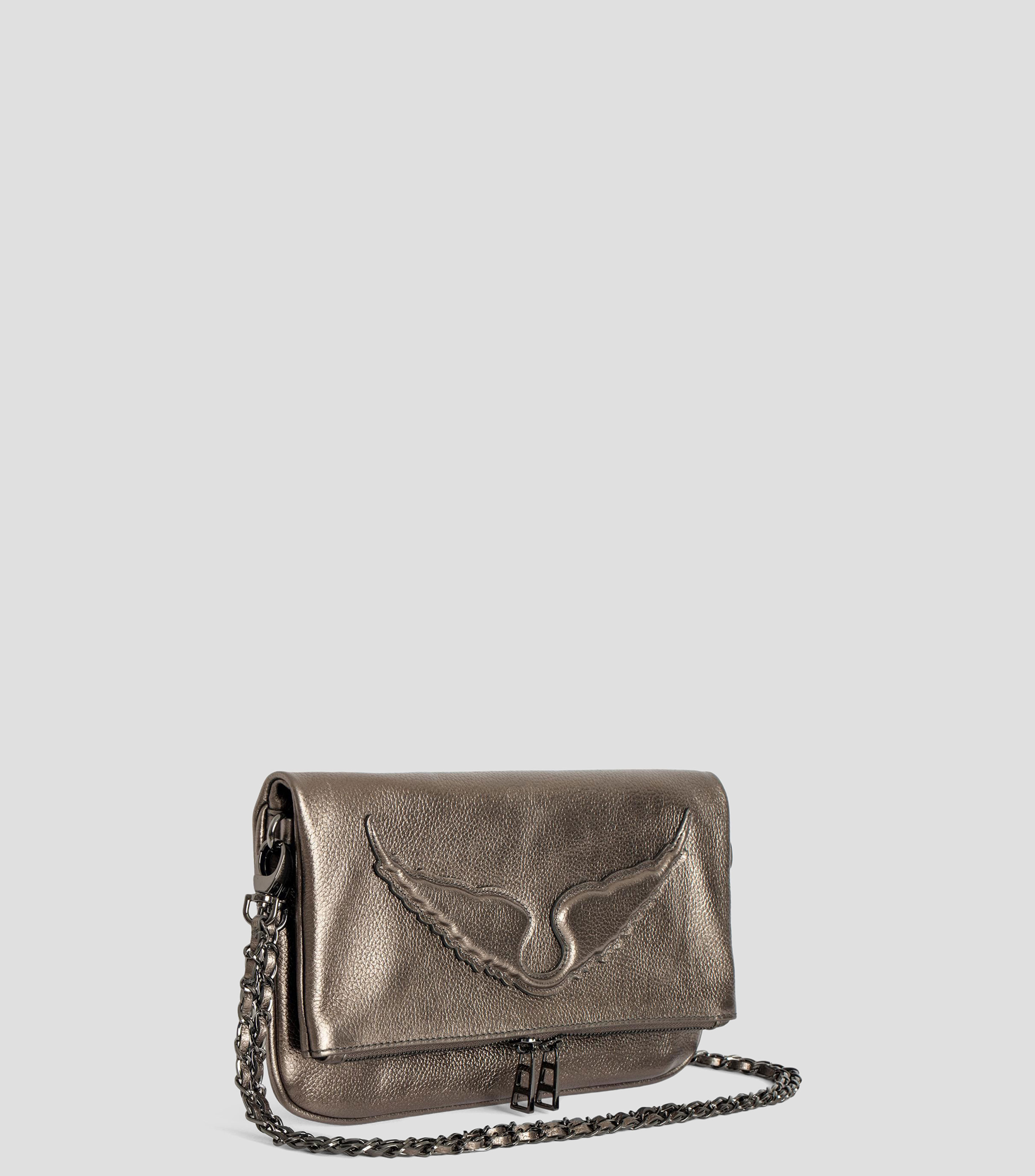 Bolso Clutch en Piel Rock Wings Mujer