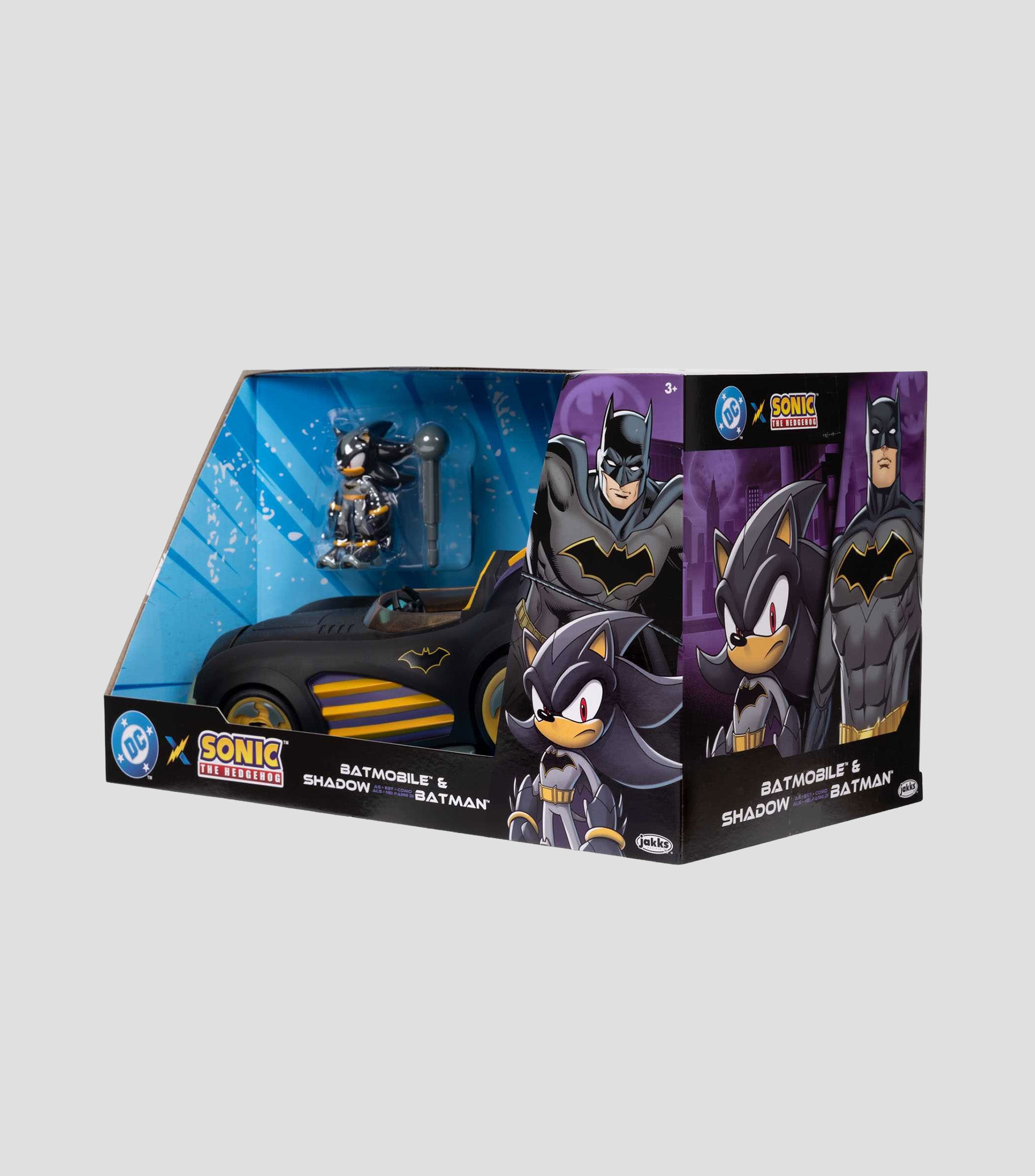 Figura de acción Sonic DC The Hedgehog - Batmobile & Shadow