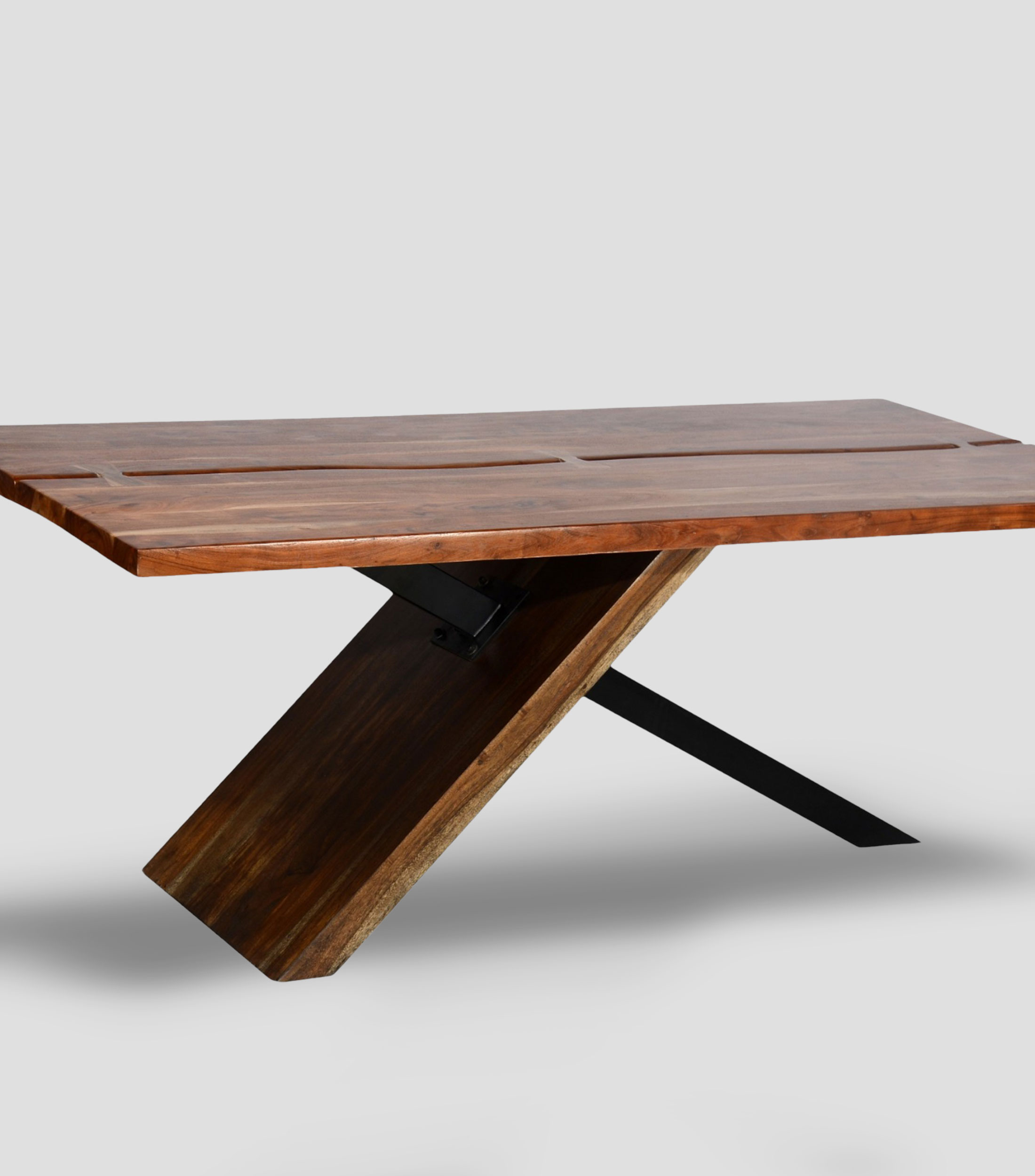 Mesa de centro en madera y hierro