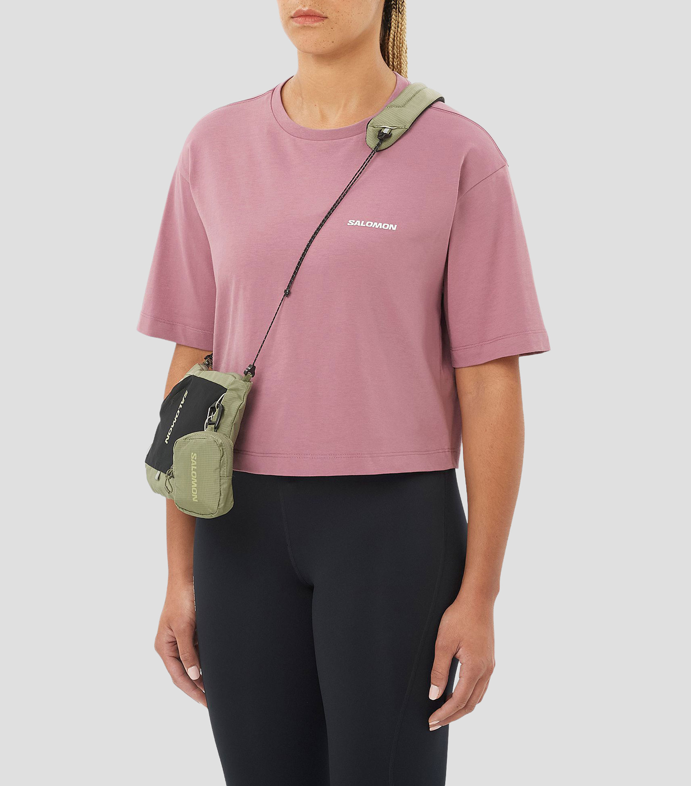 Playera corta casual lisa Mujer