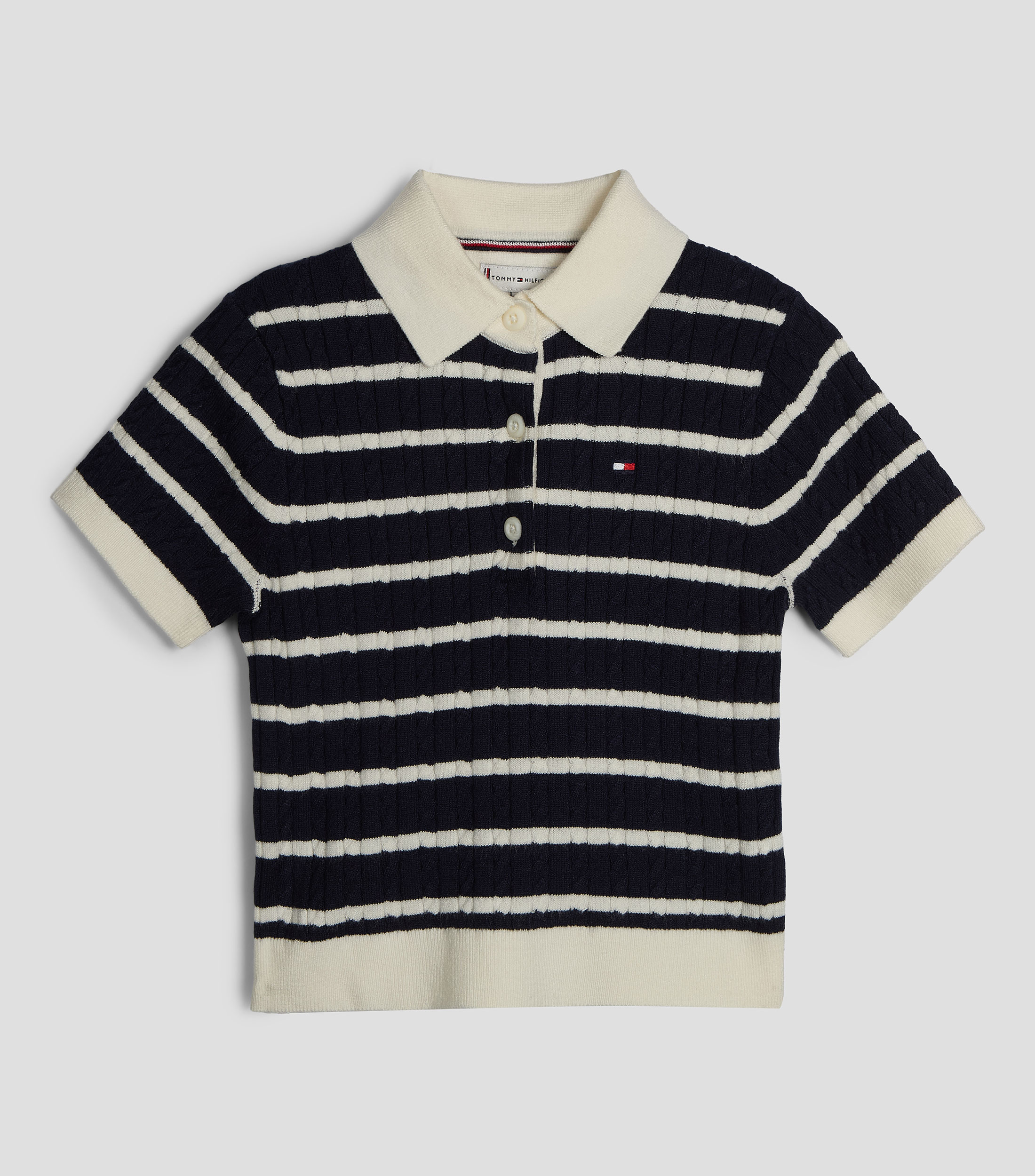 Playera polo con rayas Niña