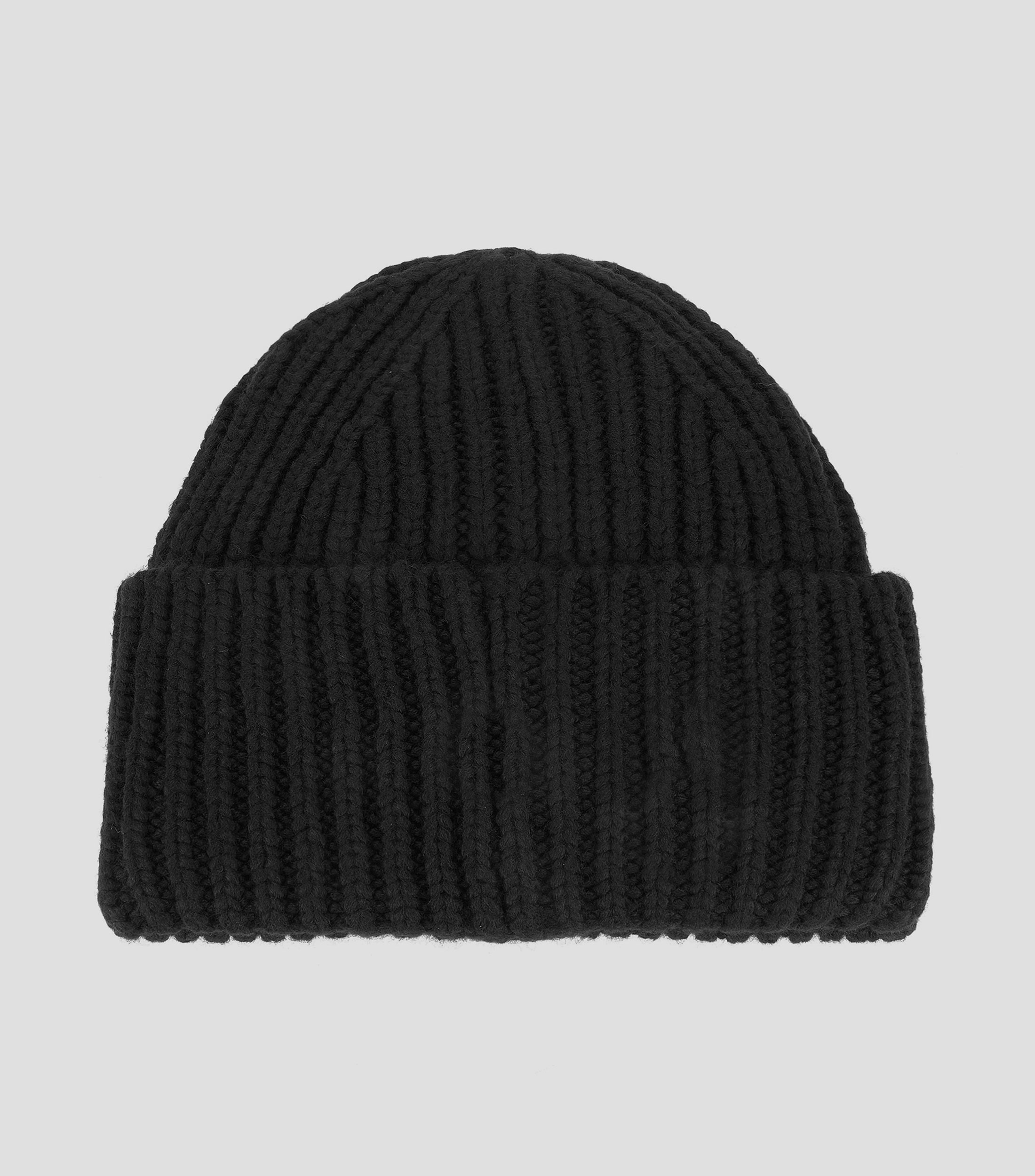 Gorro en tejido de punto con logotipo a tono Mujer