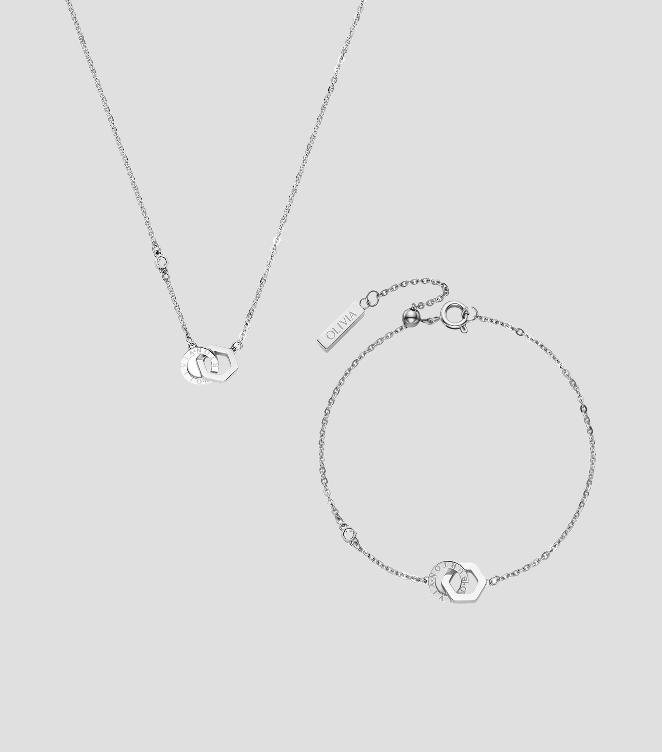 Set de collar y pulsera Interlink Gift Mujer