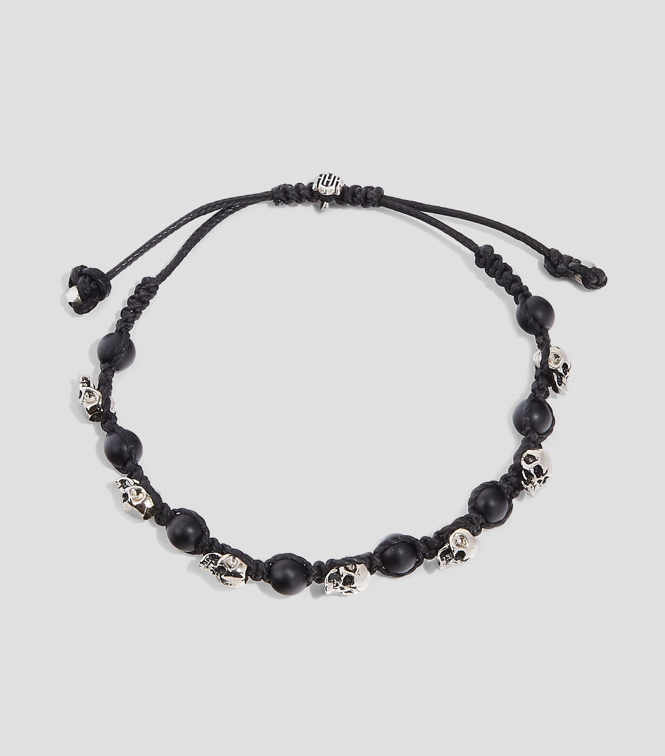 Pulsera con craneos de plata Hombre