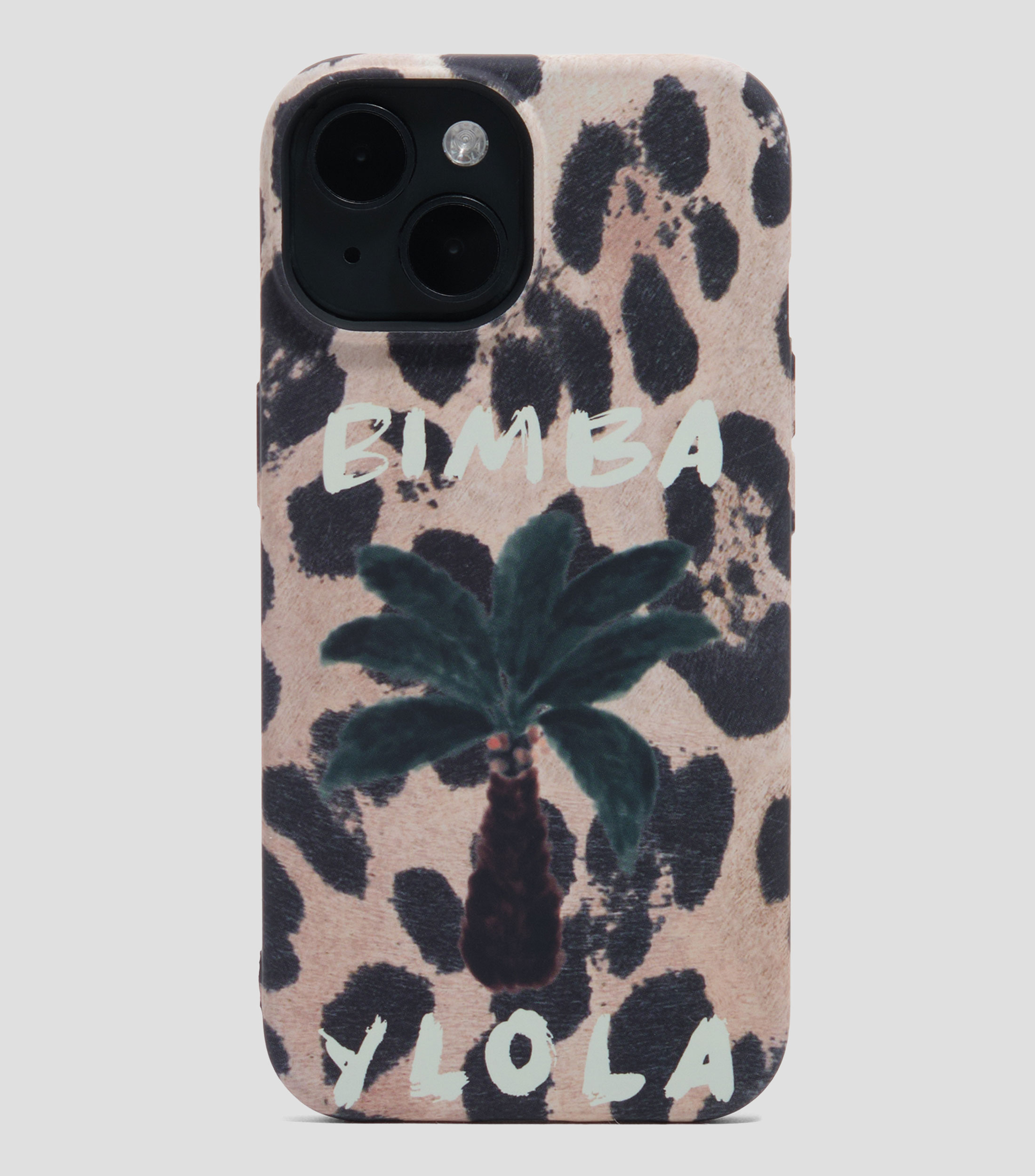 Funda rígida iPhone 15 palmera beige