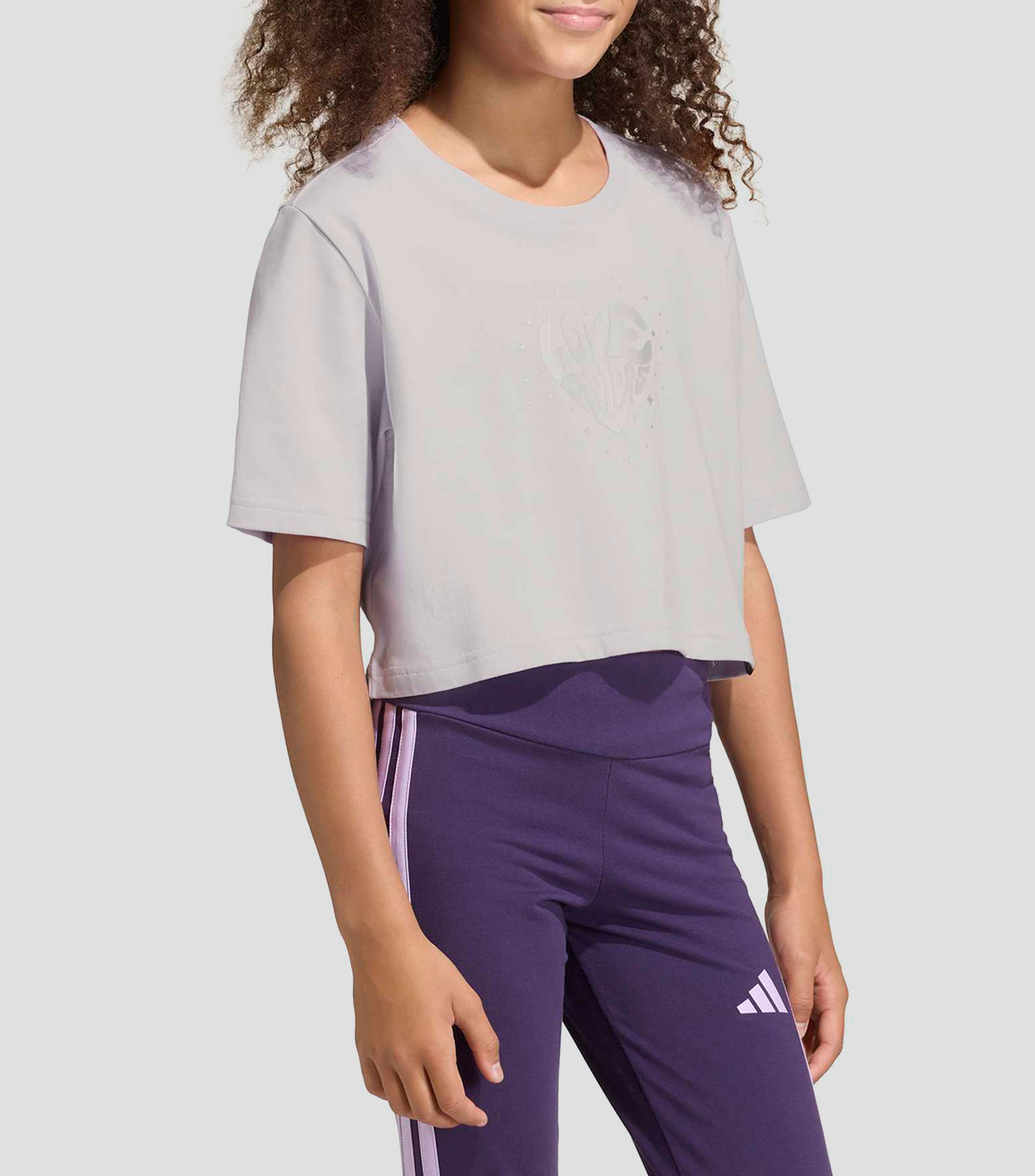 Playera cuello redondo manga corta estampada Niña