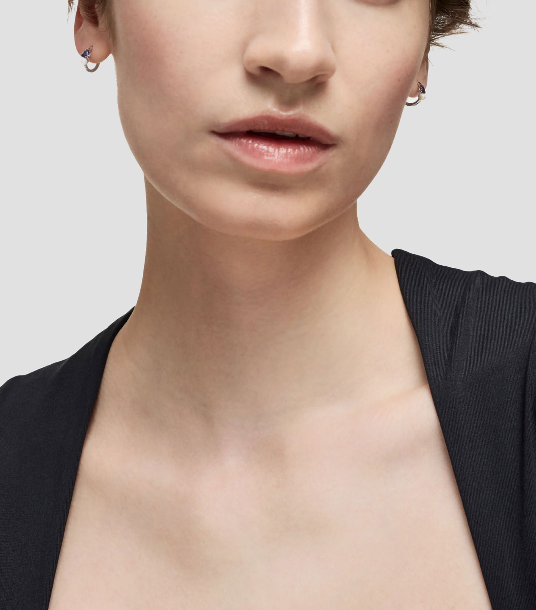 Pendientes en Oro Blanco de 18 Kilates Mujer