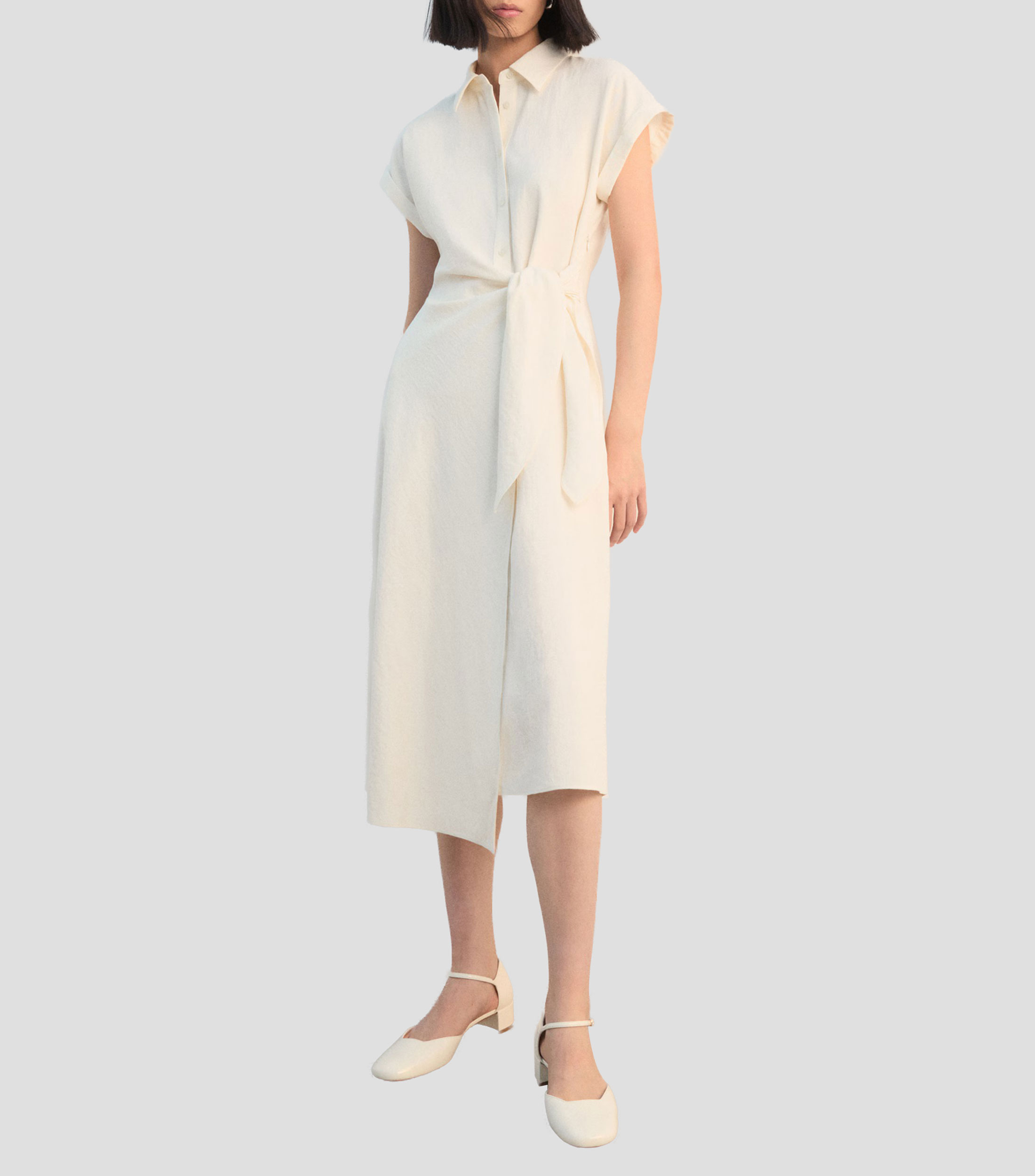Vestido midi liso Hawai-H Mujer