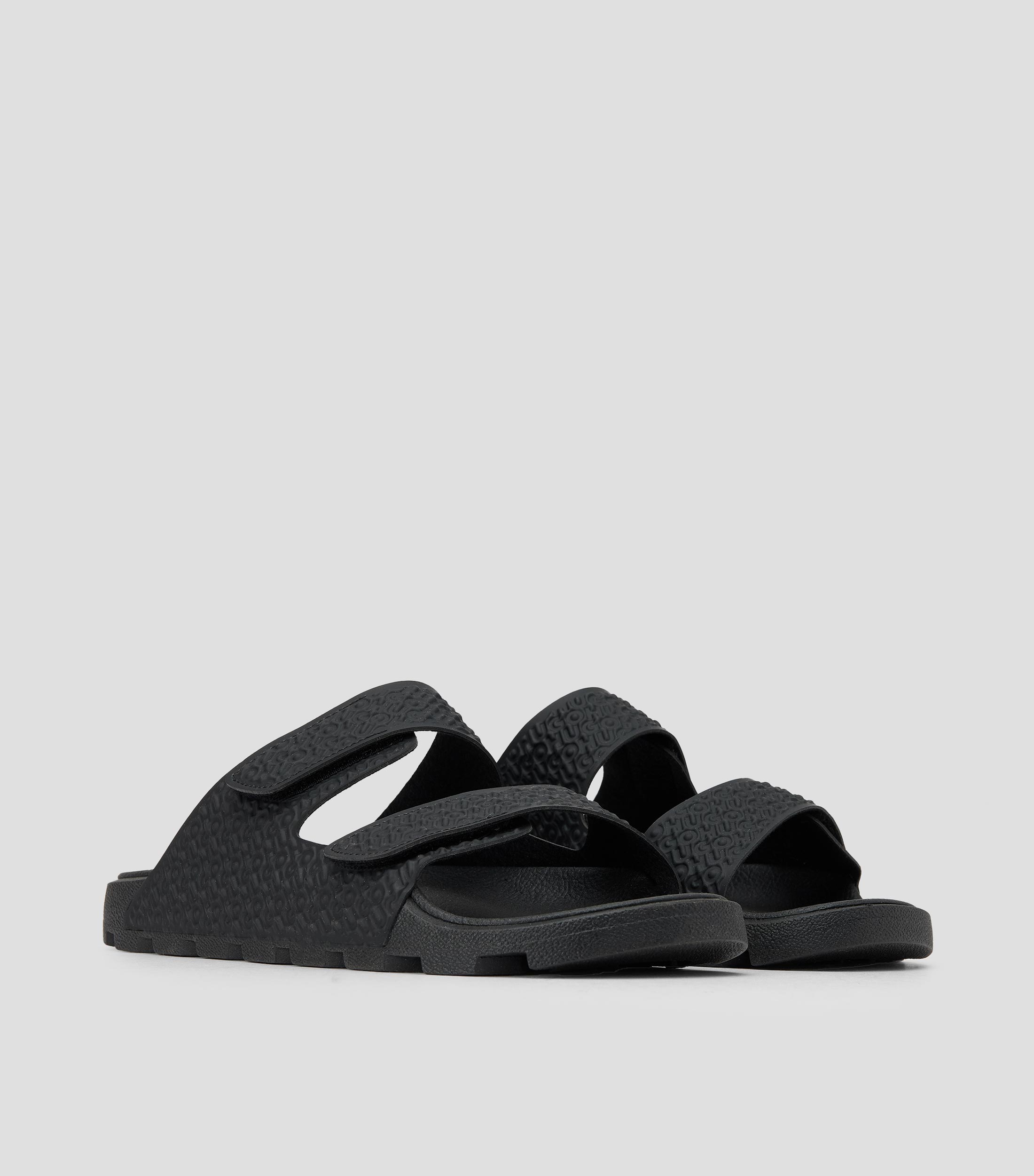 Sandalias con monograma y tiras de cierre por contacto Hombre