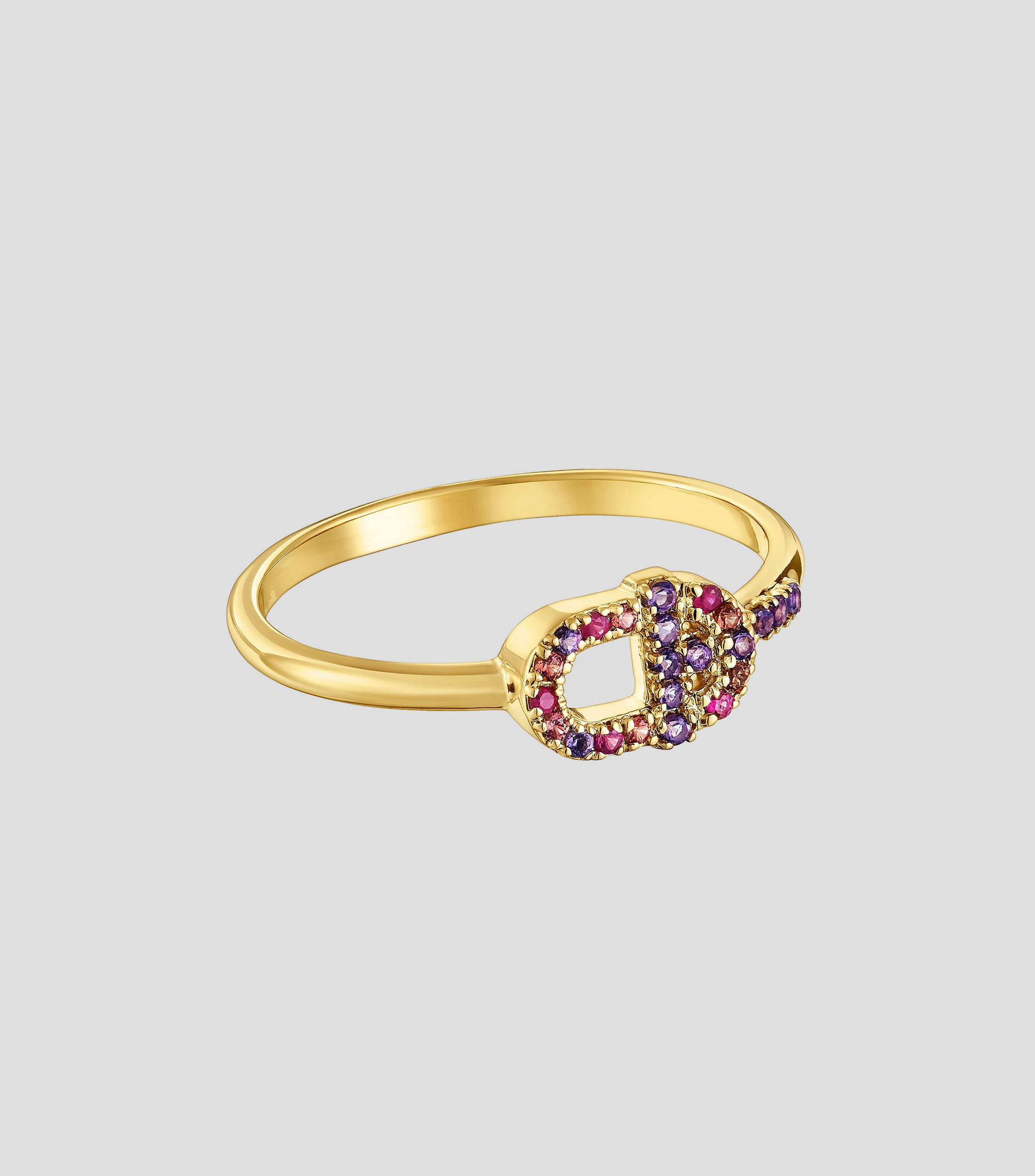Anillo en oro de 18 Kilates con gemas Manifesto Mujer