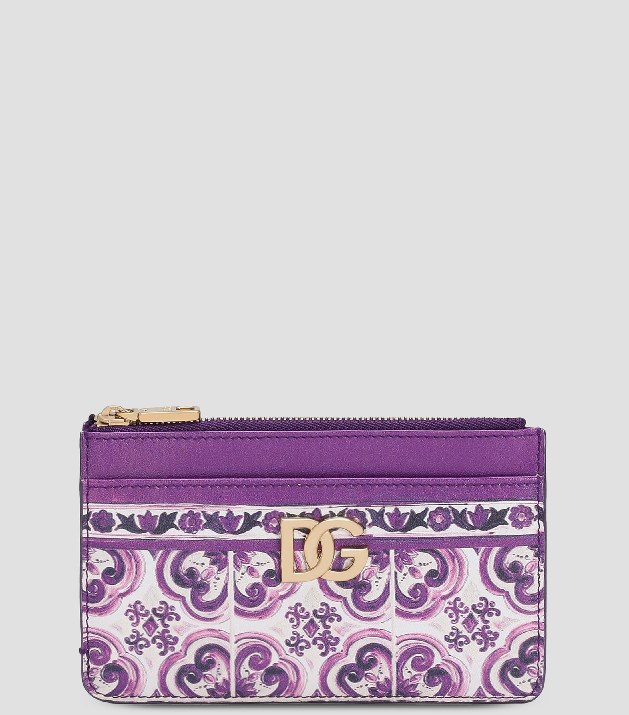 Tarjetero en piel Mayólica con logotipo Mujer