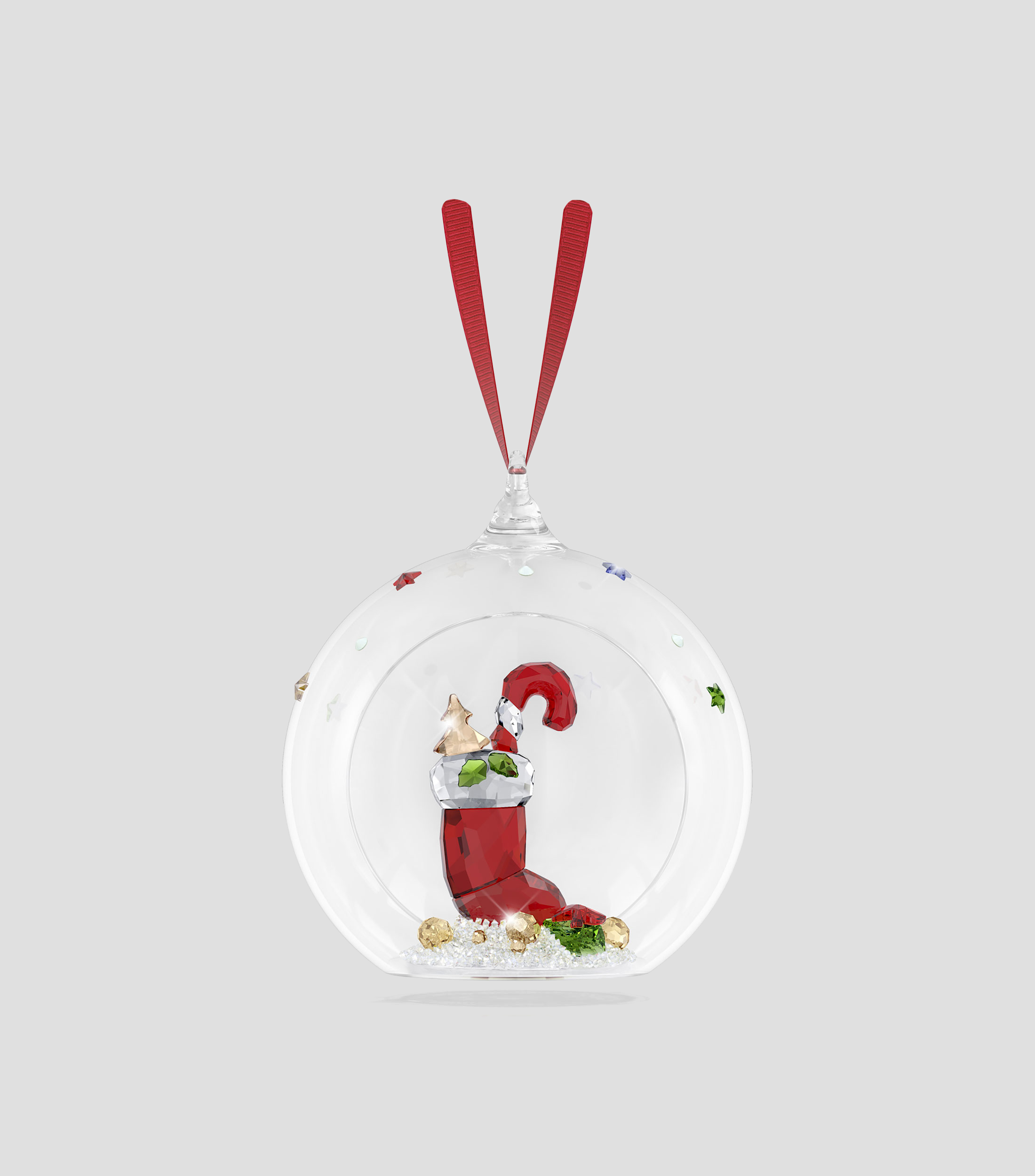 Esfera navideña Holiday Cheers Stocking en cristal