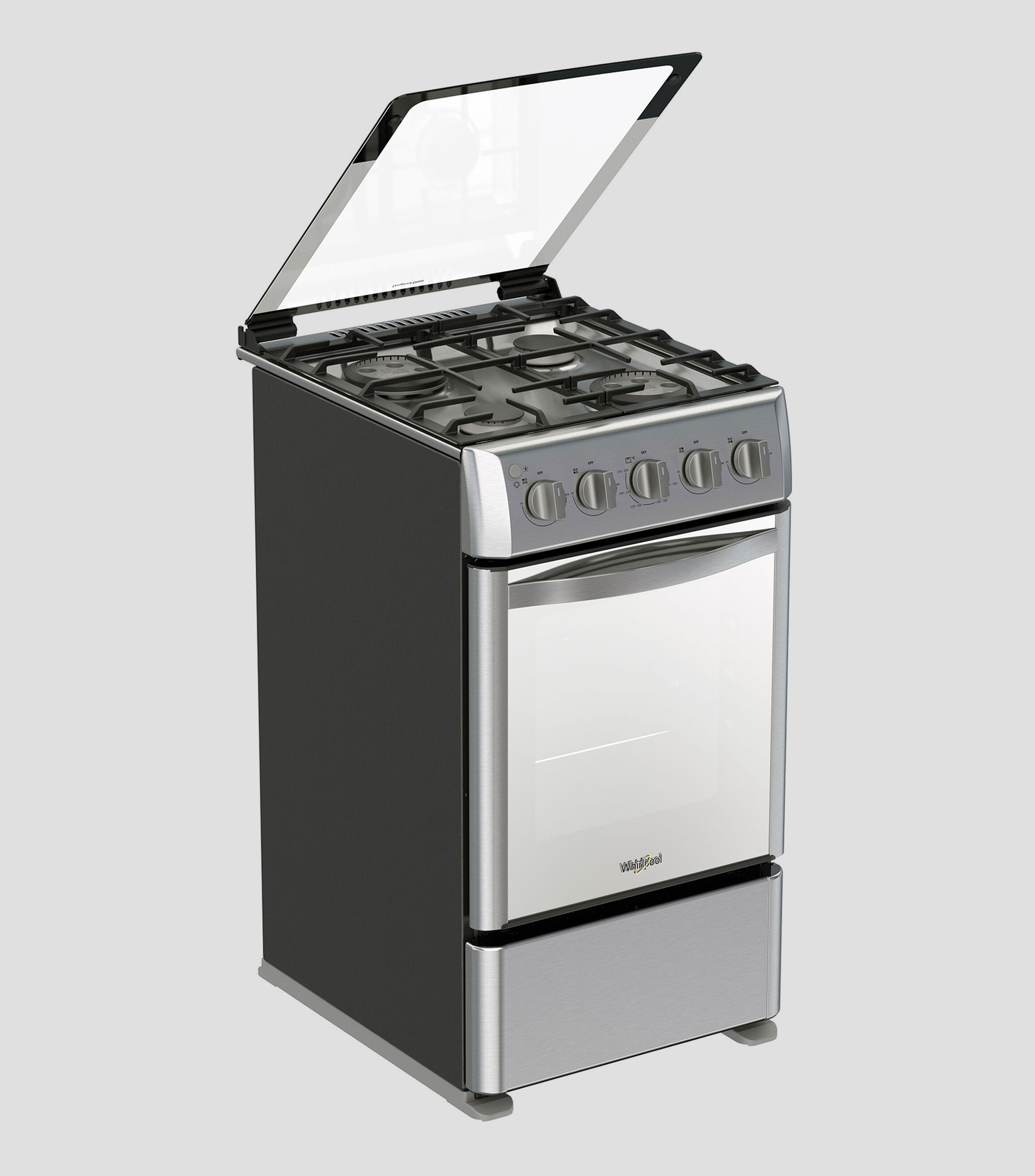 Estufa de piso Xpert Flamma de gas 20quot Gris acero