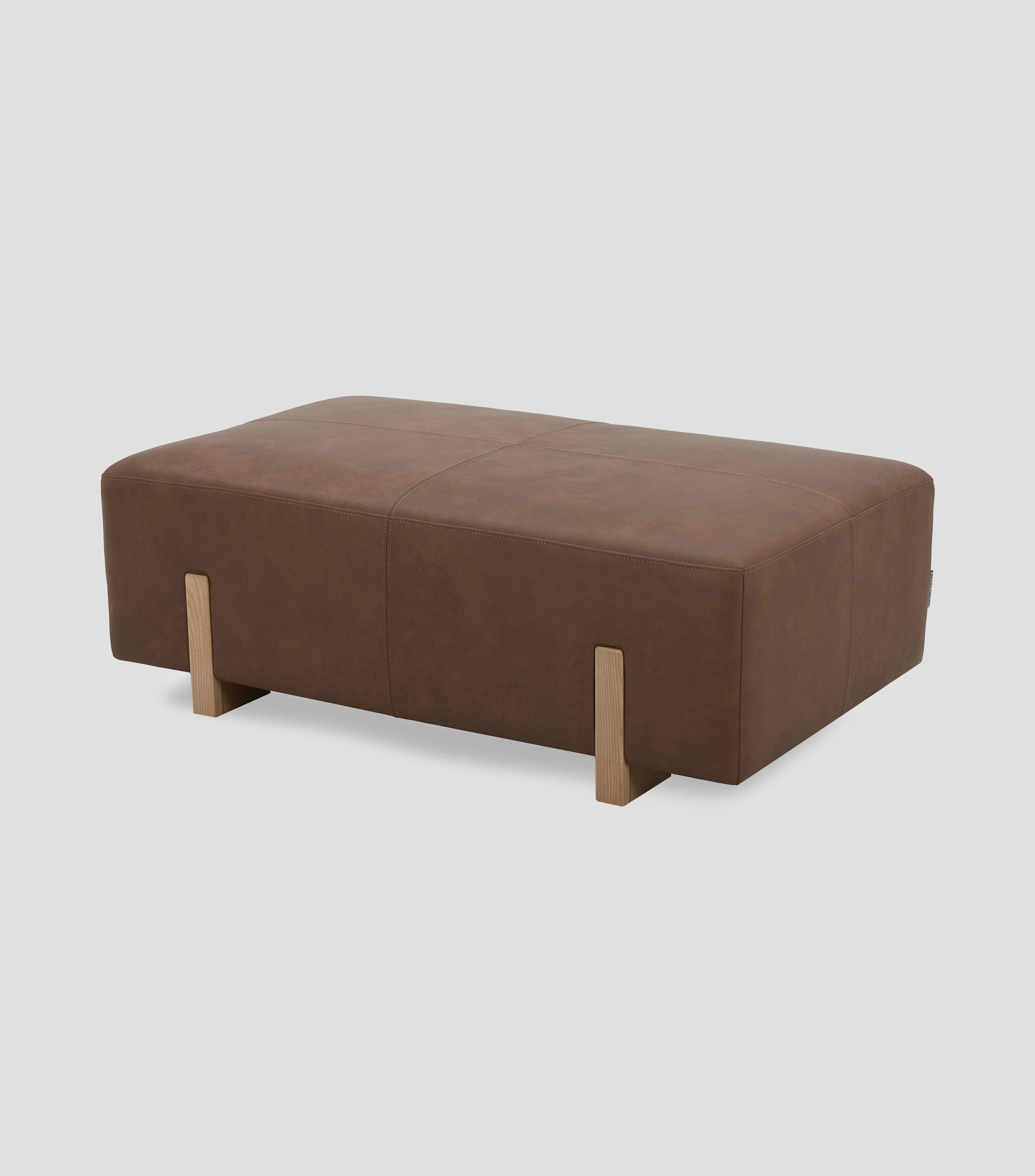Pouff Moderno en piel Camel