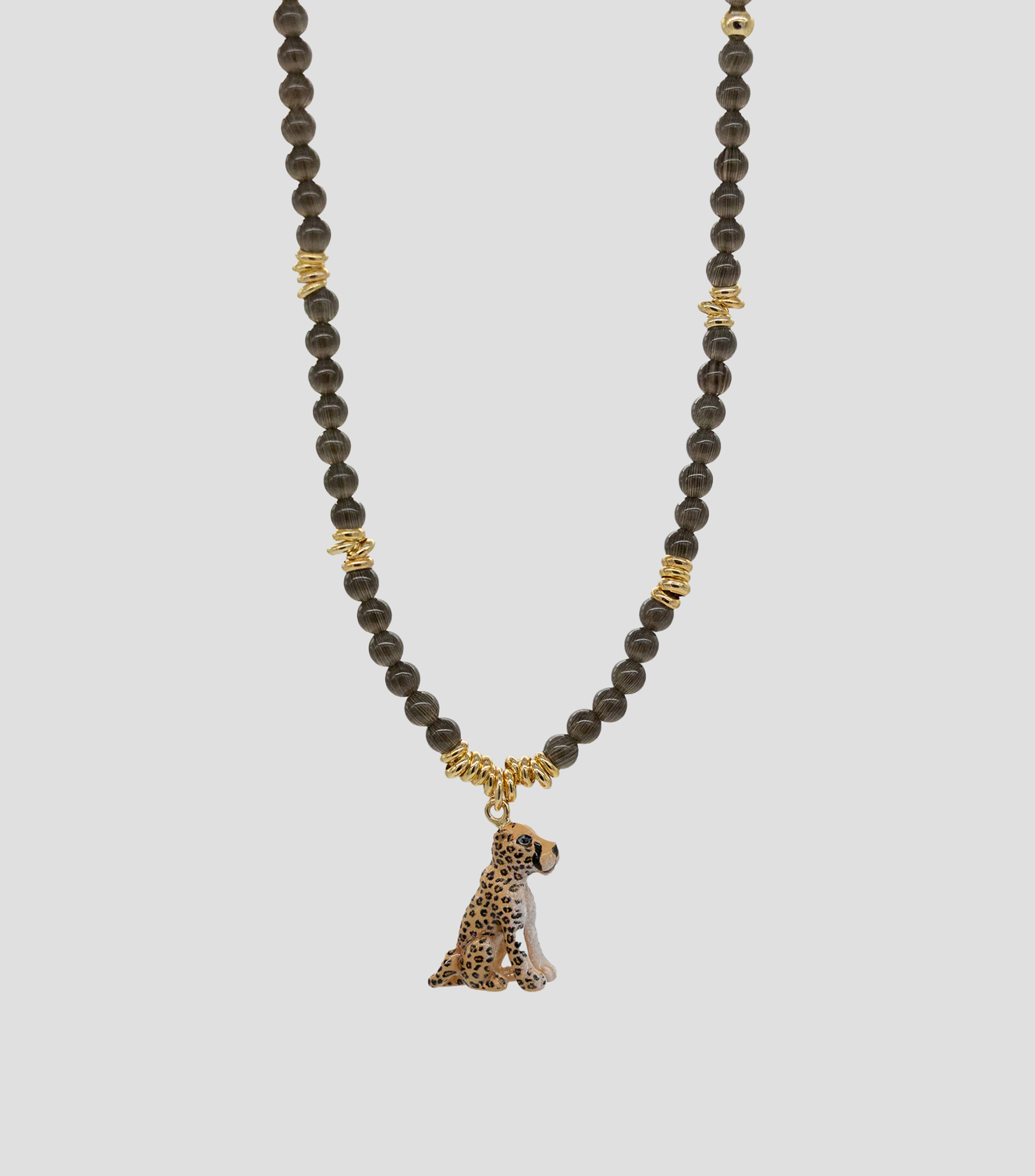 Collar Jaguar con ágata Mujer
