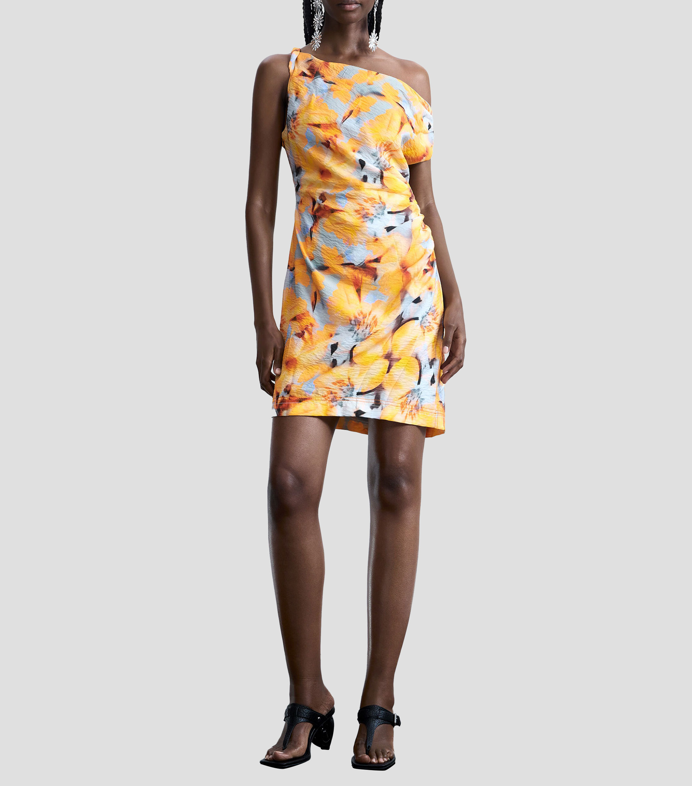 Vestido corto estampado Mujer